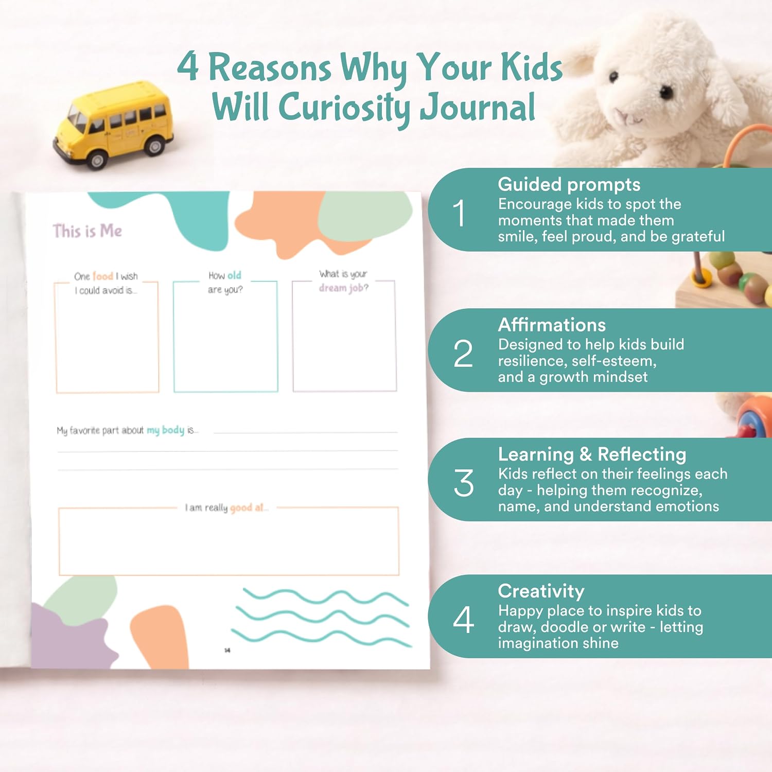 Sonder Kids Wellness Journal: Curiosity, Guided Activity Journal, Ages 6-12