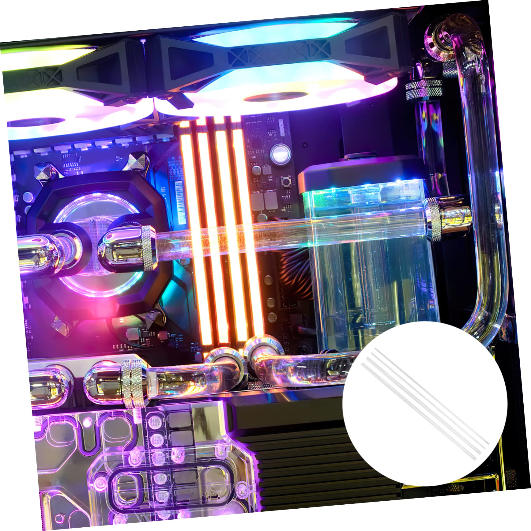 FUNOMOCYA 4 Pack Pc Craft Tubes Plastic Tubing for Diy Construction Aquarium Medical Use