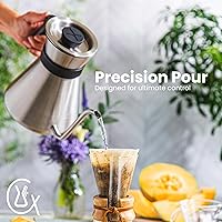 Vista 4 de Chemex - Chettle de cuello de cisne de acero inoxidable - cepillado