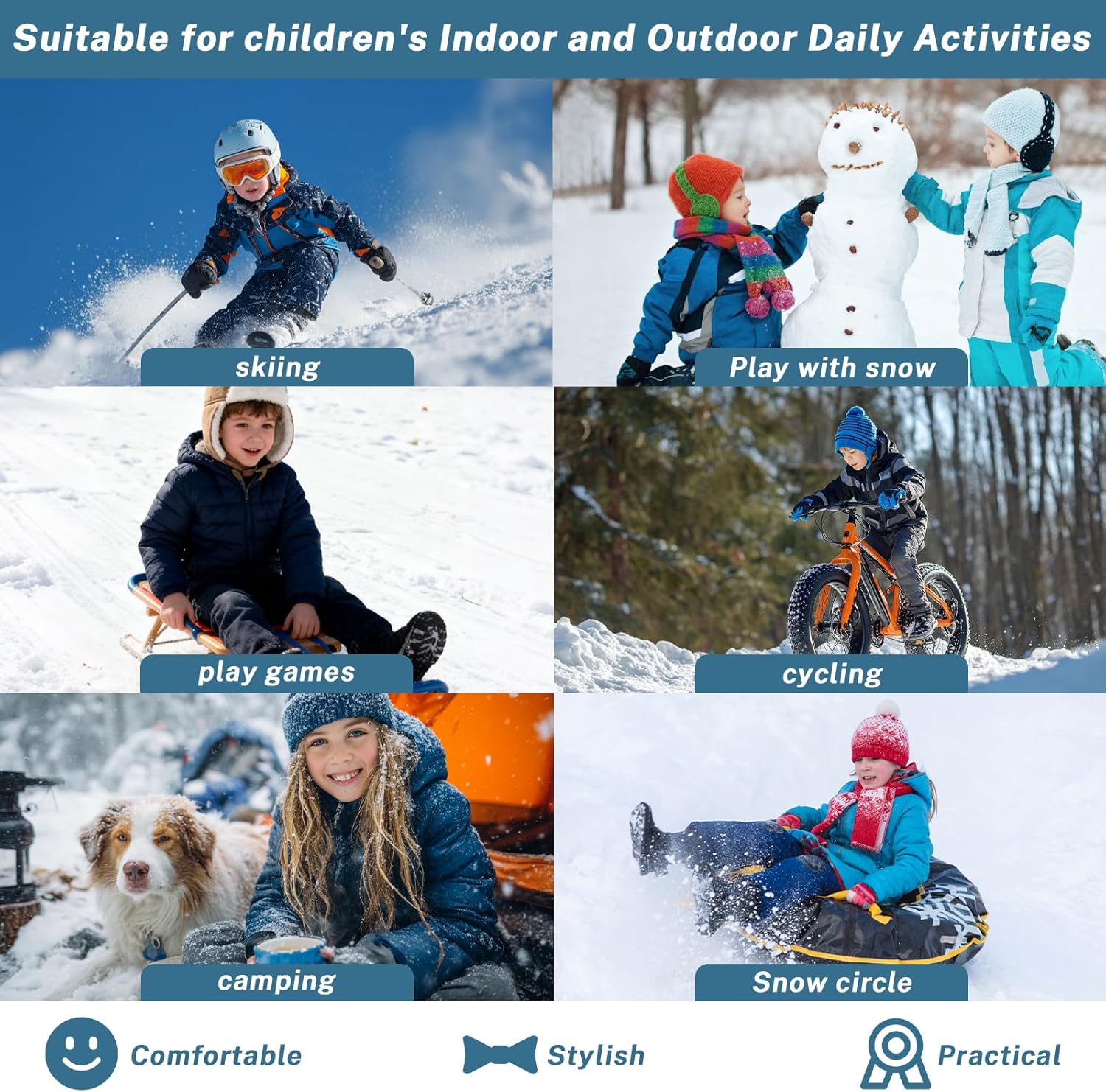 Wandx Winter Balaclava Ski Mask for Kids Windproof Ski Face Neck Warmer for Cold Weather Winter Outdoor Sports - Image 7