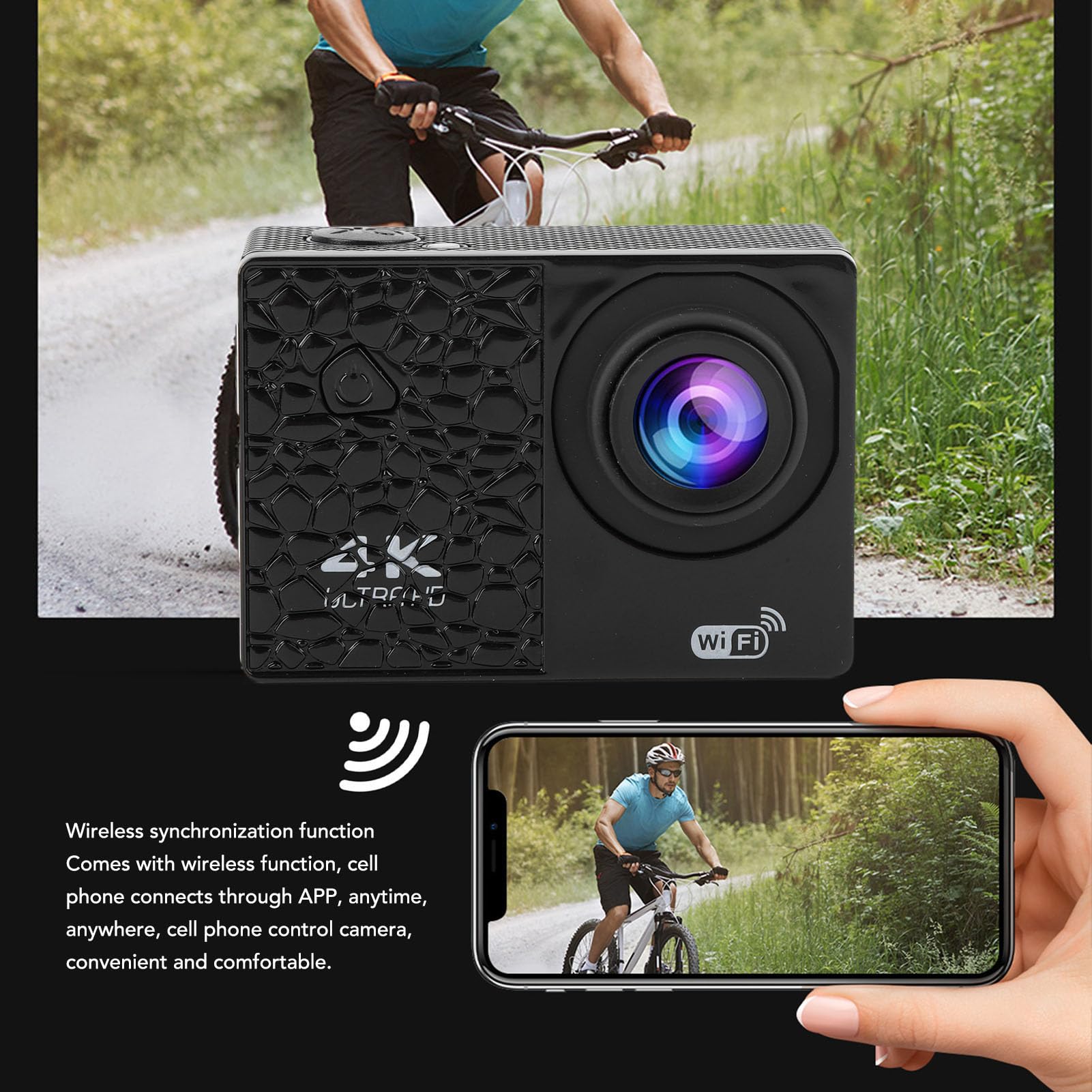 Cámara De Acción 4k 60fps Wifi 2 Pantalla Táctil Impermeable | Meses