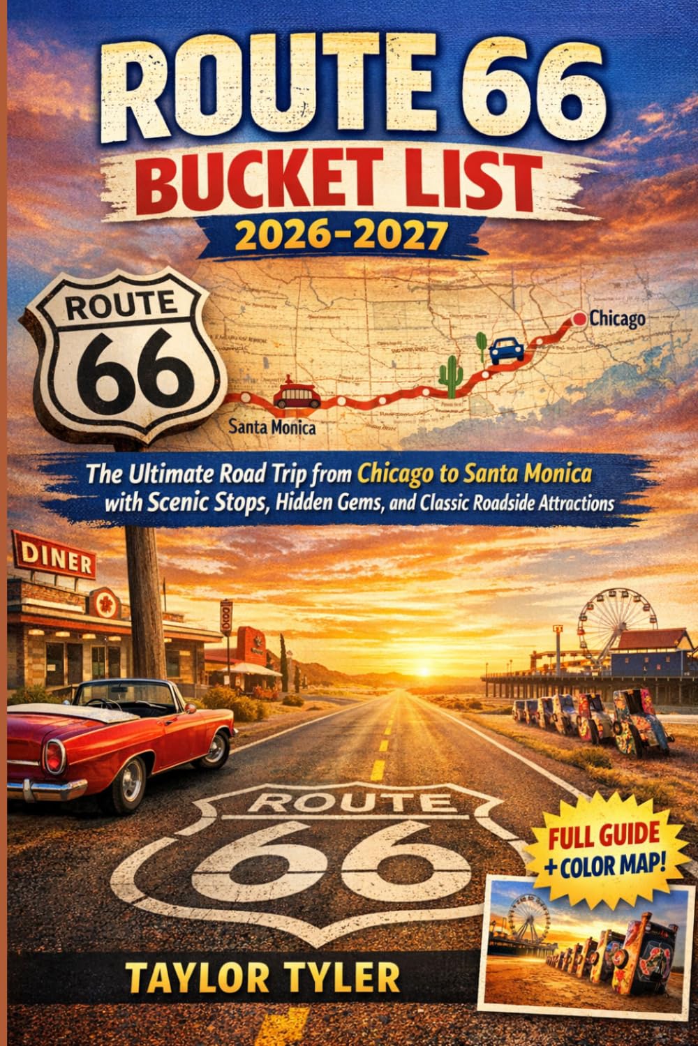 ROUTE 66 BUCKET LIST 2026-2027: The Ultimate Road Trip from Chicago to Santa Monica with Scenic Stops, Hidden Gems, and Classic Roadside Attractions.