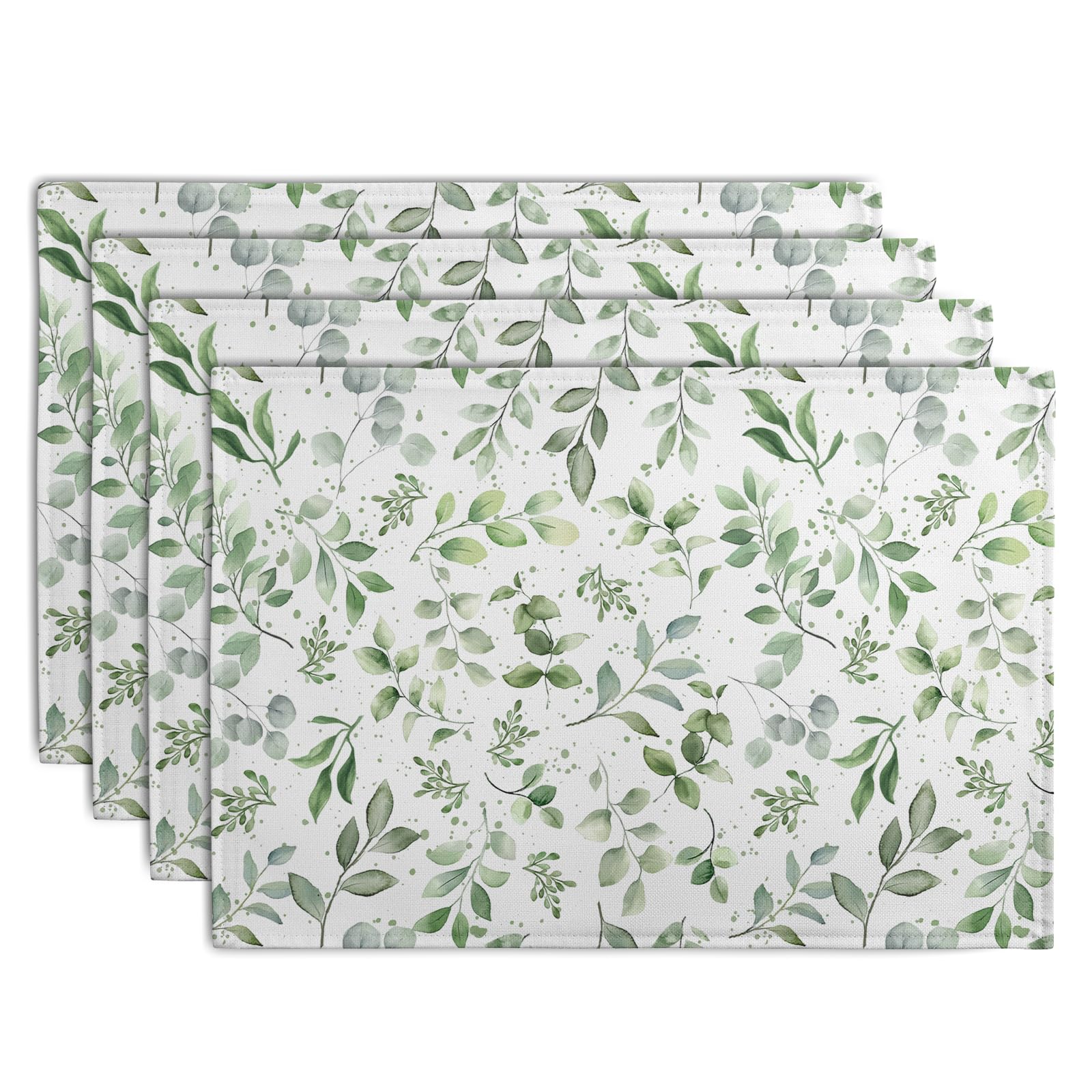 Sage Green Eucalyptus Leaves Placemats