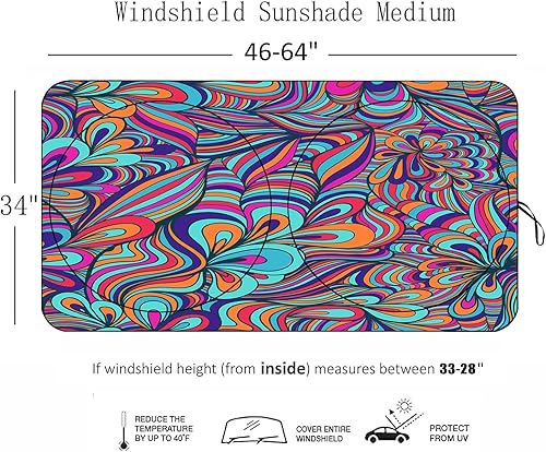 Miniatura 10 de Parasol para parabrisas para automóvil, SUV, camión, mantiene el vehículo fresco, fácil de usar, protege el vehículo de daños a altas temperaturas y