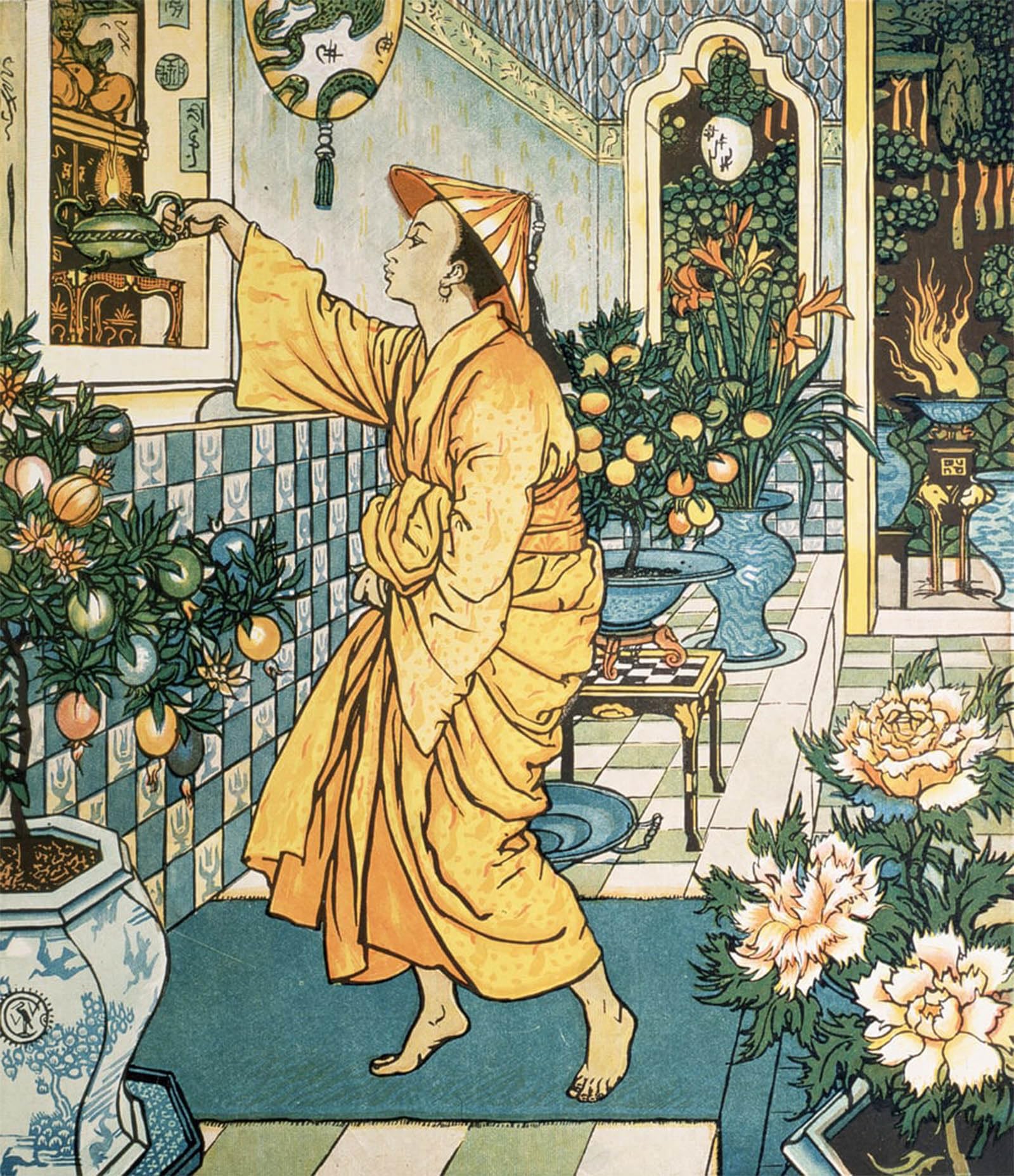 ARTXLXXBN Famous Painting Art Wall Decor Abstract Art Picture Lamp Arabian Nights by Walter Crane Animal Pictures for Home Decor 60x90cm