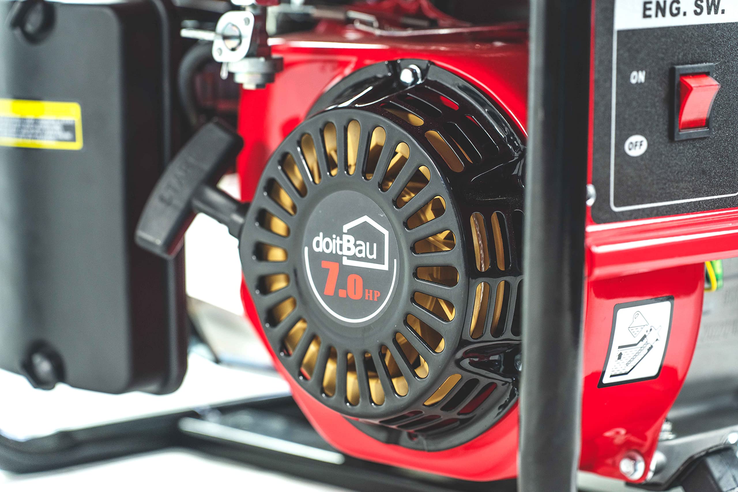 doitBau 3000 W BS3500 - Generatore di corrente a benzina con 3 KW di potenza massima e unità di emergenza 7 CV, 4 tempi AVR e protezione da sovraccarico con avviamento a fune