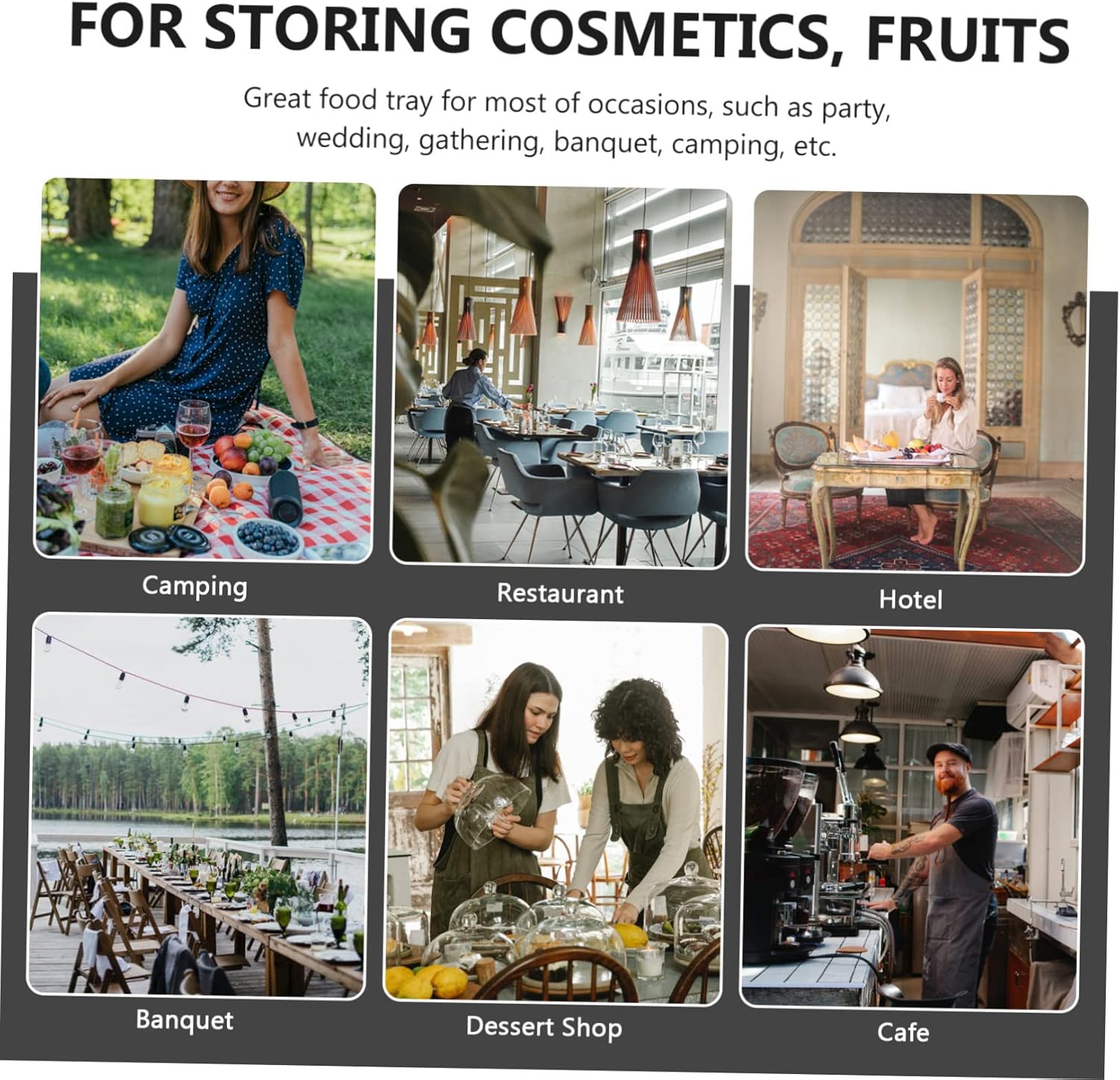 Nordic Mirror Tray Gold Plated Storage Plate for Makeup Perfume Jewelry Desktop Decor Table Tray