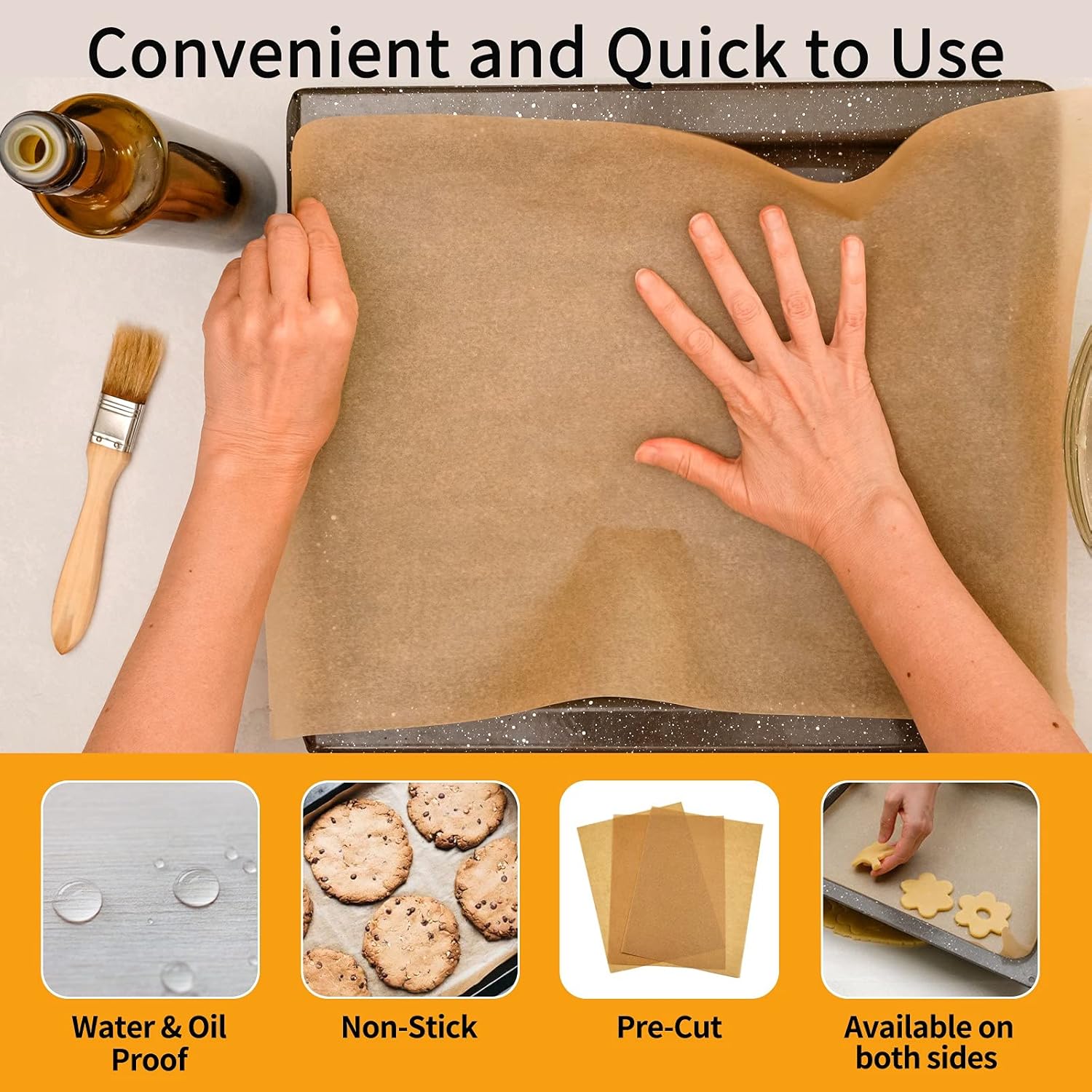 150Pcs Parchment Paper Baking Sheets: Parchment Paper Sheets | 12x16 Inch Unbleached Non-Stick Precut Parchment Paper | Suitable For Grilling Air Fryer Steaming Bread Oven Pizza Cake Cup Pan: Home & Kitchen