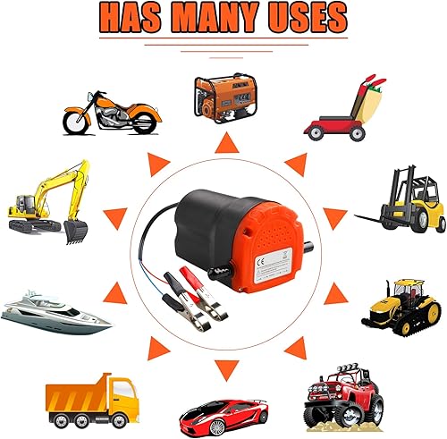 Miniatura 5 de PLUMIA Extractor de bomba de cambio de aceite de 12 V 80 W, bomba de transferencia de aceite de succión de líquido diésel mejorada con tubo, bomba