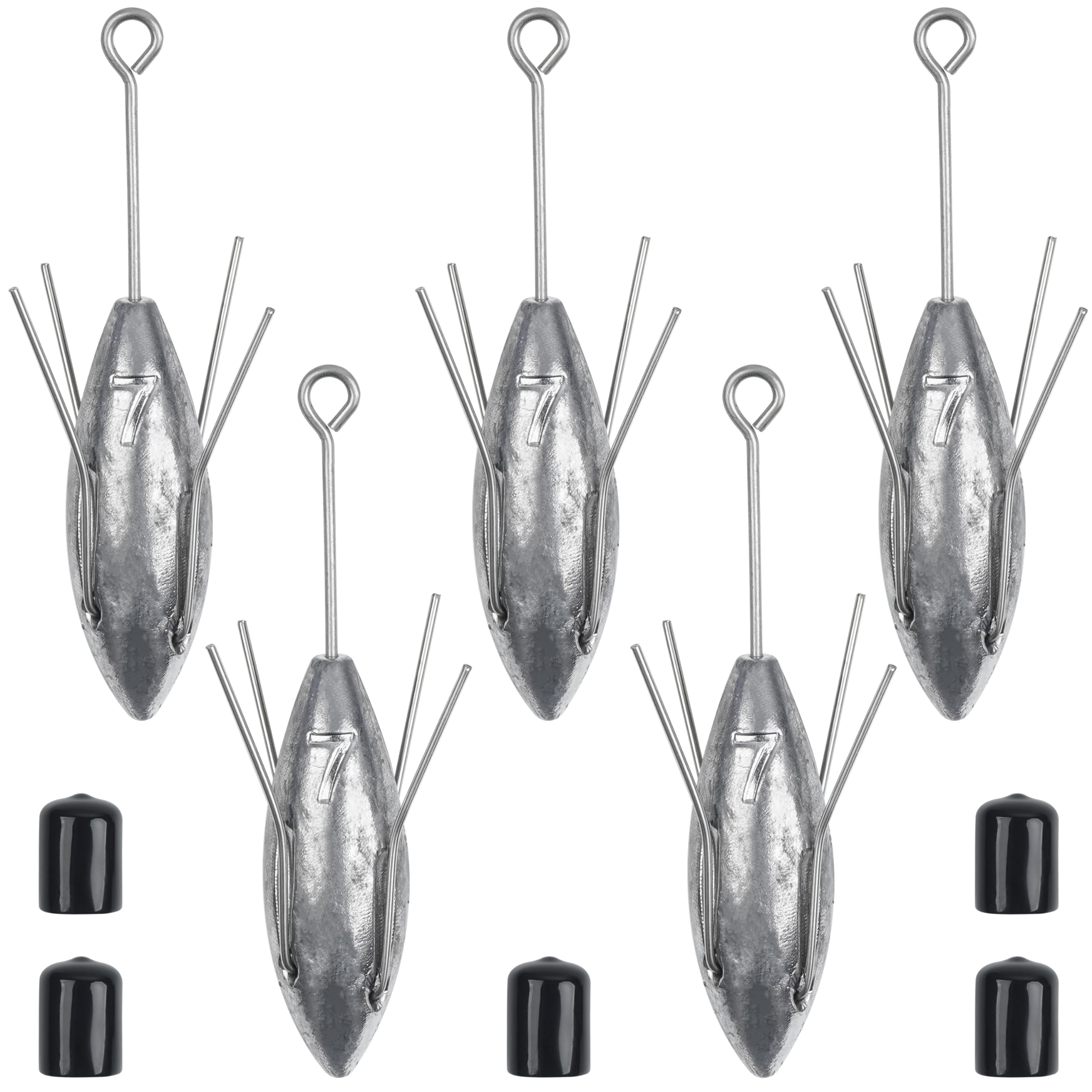 Sputnik - Pesas de pesca de cola larga para surf, bagre, araña, agua salada, surf, lanzamiento, pesca, aparejos para océano, arena, mar, playa, 3 onzas, 4 onzas, 5 onzas, 6 onzas, 7 onzas