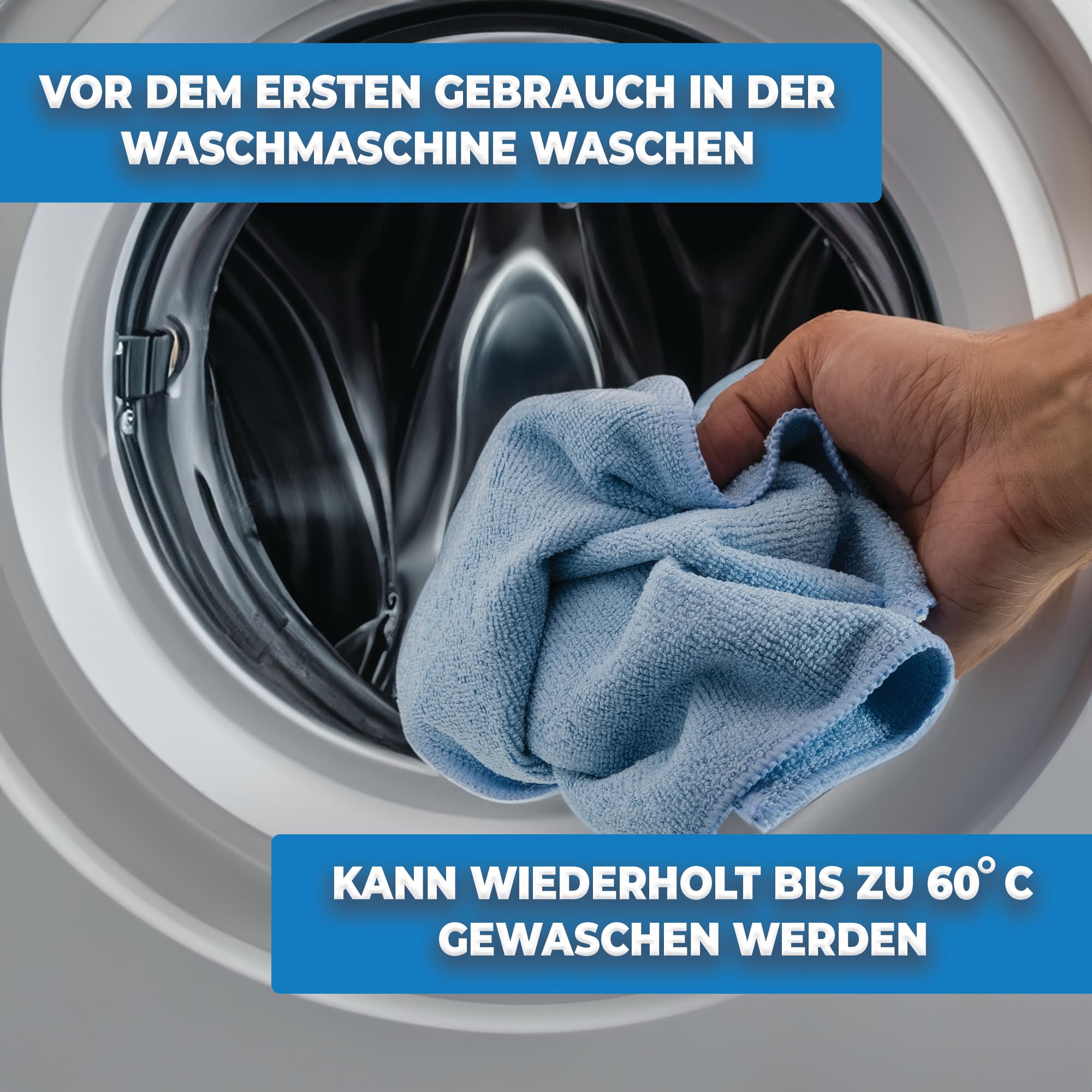 Mikrofasertücher Allzwecktücher 40x40 cm – 10er / 20er / 200er Set – Farben Blau, Rot, Gelb, Grün – Putzlappen, Reinigungstücher & Spüllappen für Küche, Bad & Haushalt