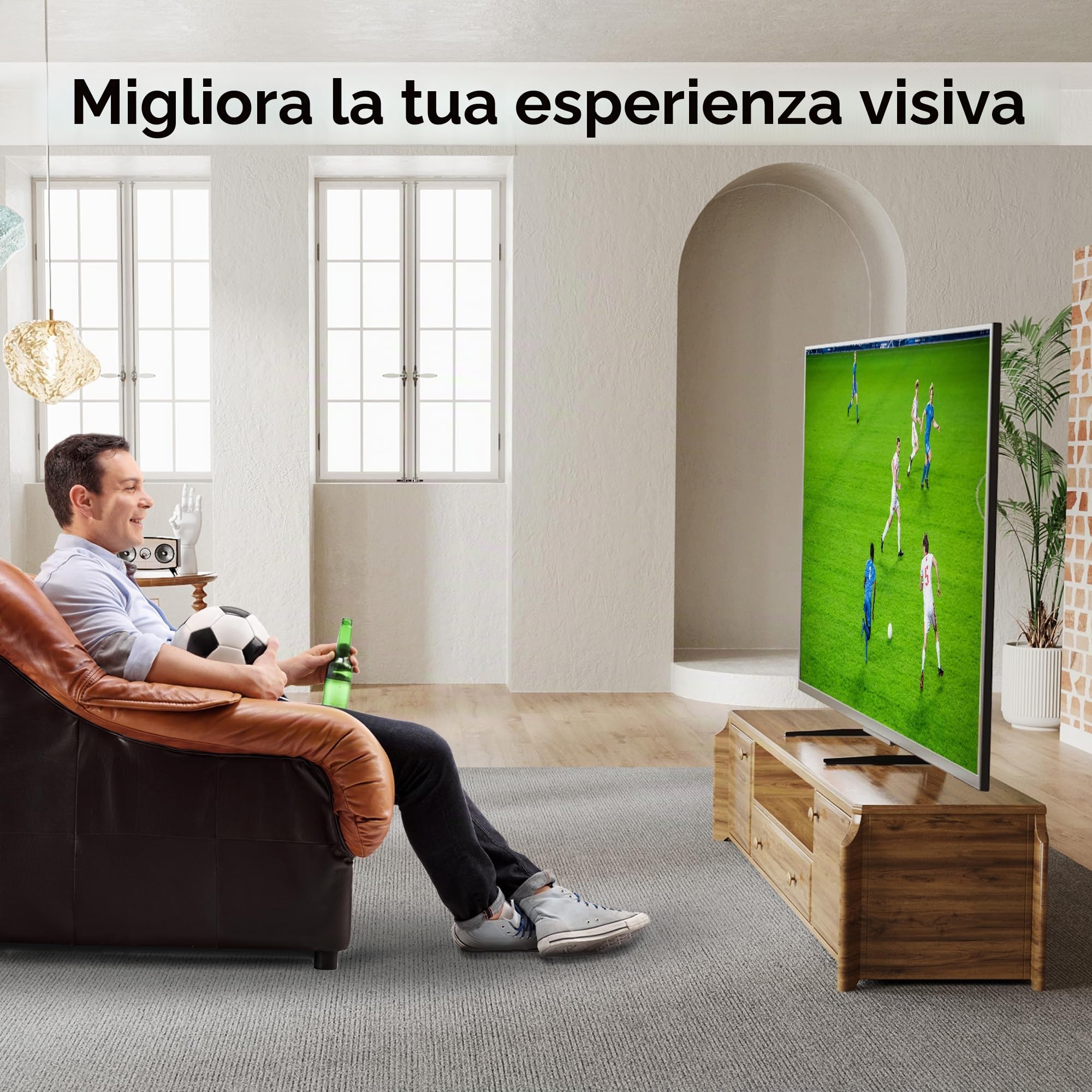 BONTEC Supporto TV Universale 22-65 Pollici VESA 800x400 mm Regolabile 50 kg