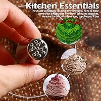 Vista 5 de Skypia Juego de 3 boquillas de glaseado de césped de acero inoxidable, para Navidad, cupcakes, mousse, puntas de decoración de pasteles, boquillas