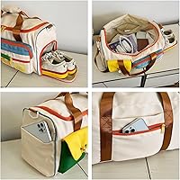 Vista 200 de Pequeña bolsa de gimnasio para mujer, bolsa de viaje con compartimento para zapatos