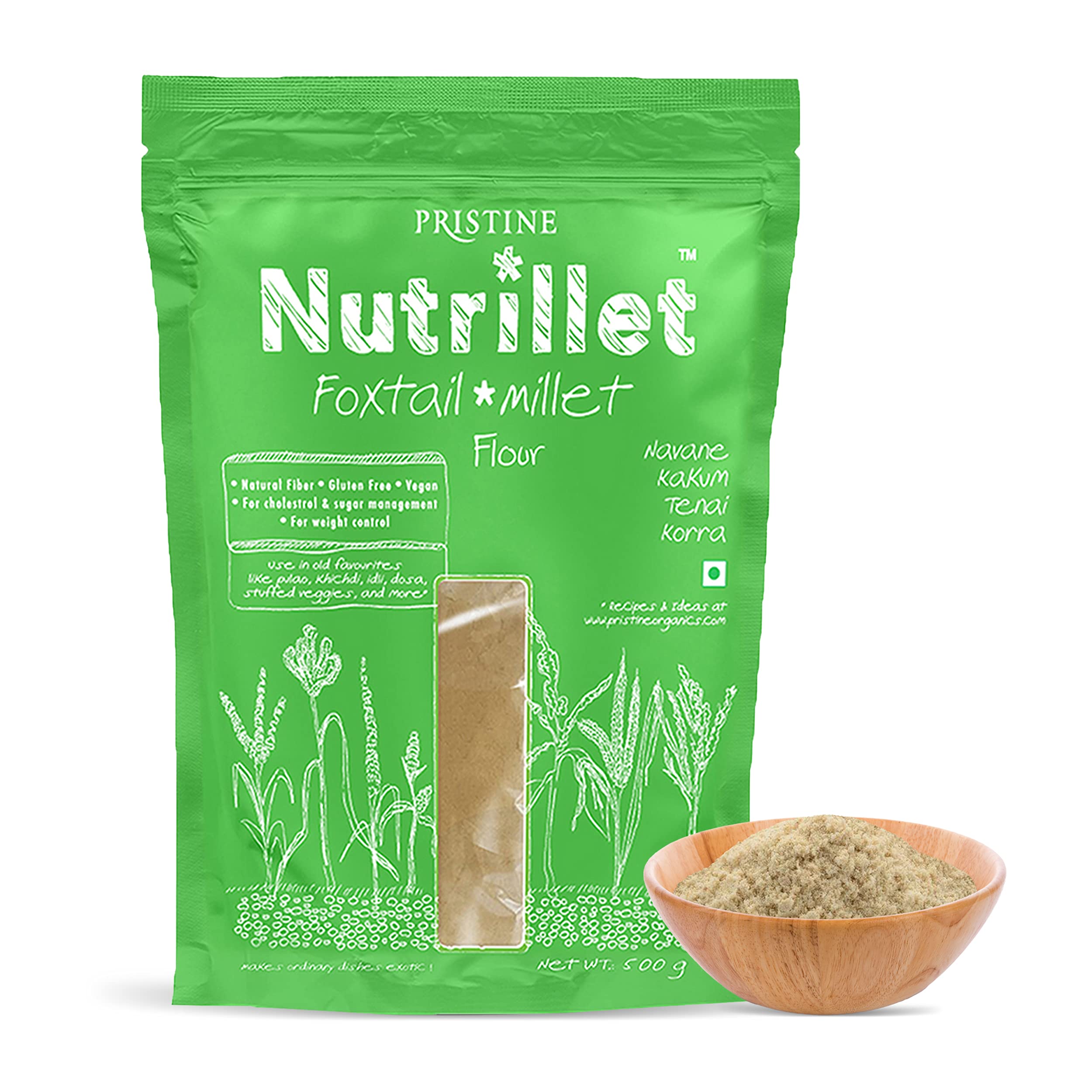 PRISTINE Nutrillet Healthy Foxtail Millet Flours, 500 g (B0922PDJDR) Amazon Price History, Amazon Price Tracker