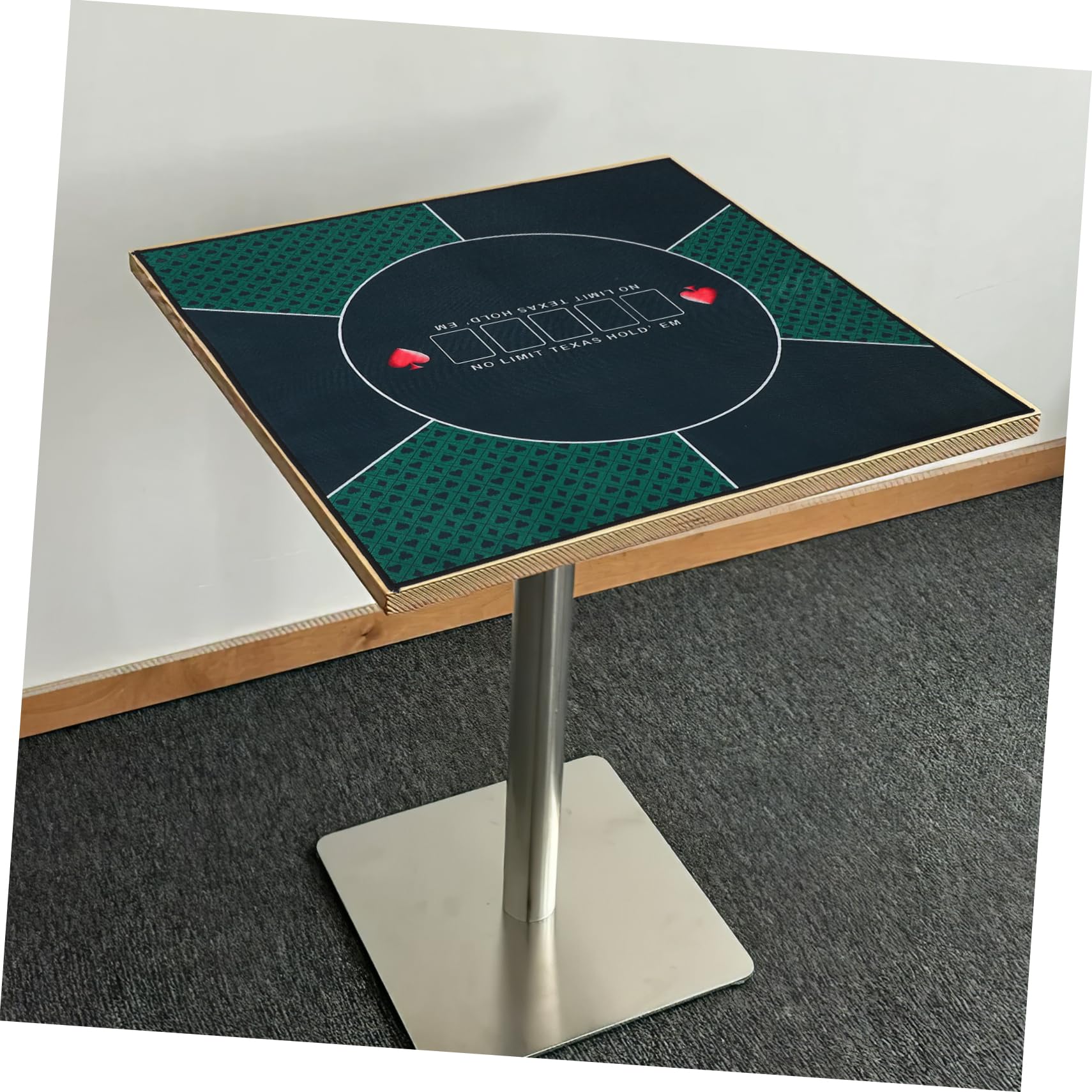 KOMBIUDA Tappeto da Poker Verde Antiscivolo Rettangolare Design Stampato per Giochi di Ruolo e Feste, Copertura per Tavoli da Gaming
