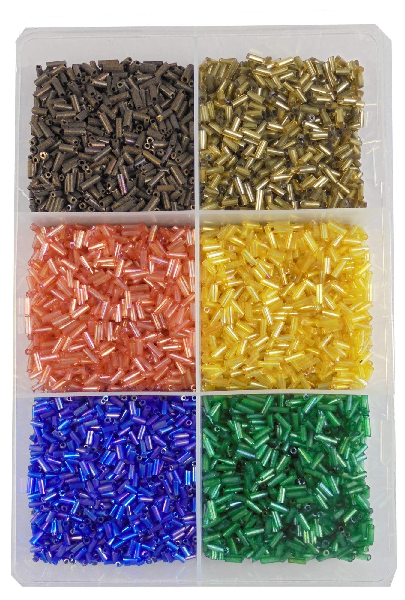 ESHOPPEE 300 gm,5 mm Green Blue Colour Jewellery Making Cut Beads Cut Dana Seed Beads Art and Craft Making Embroidery Material kit (10)