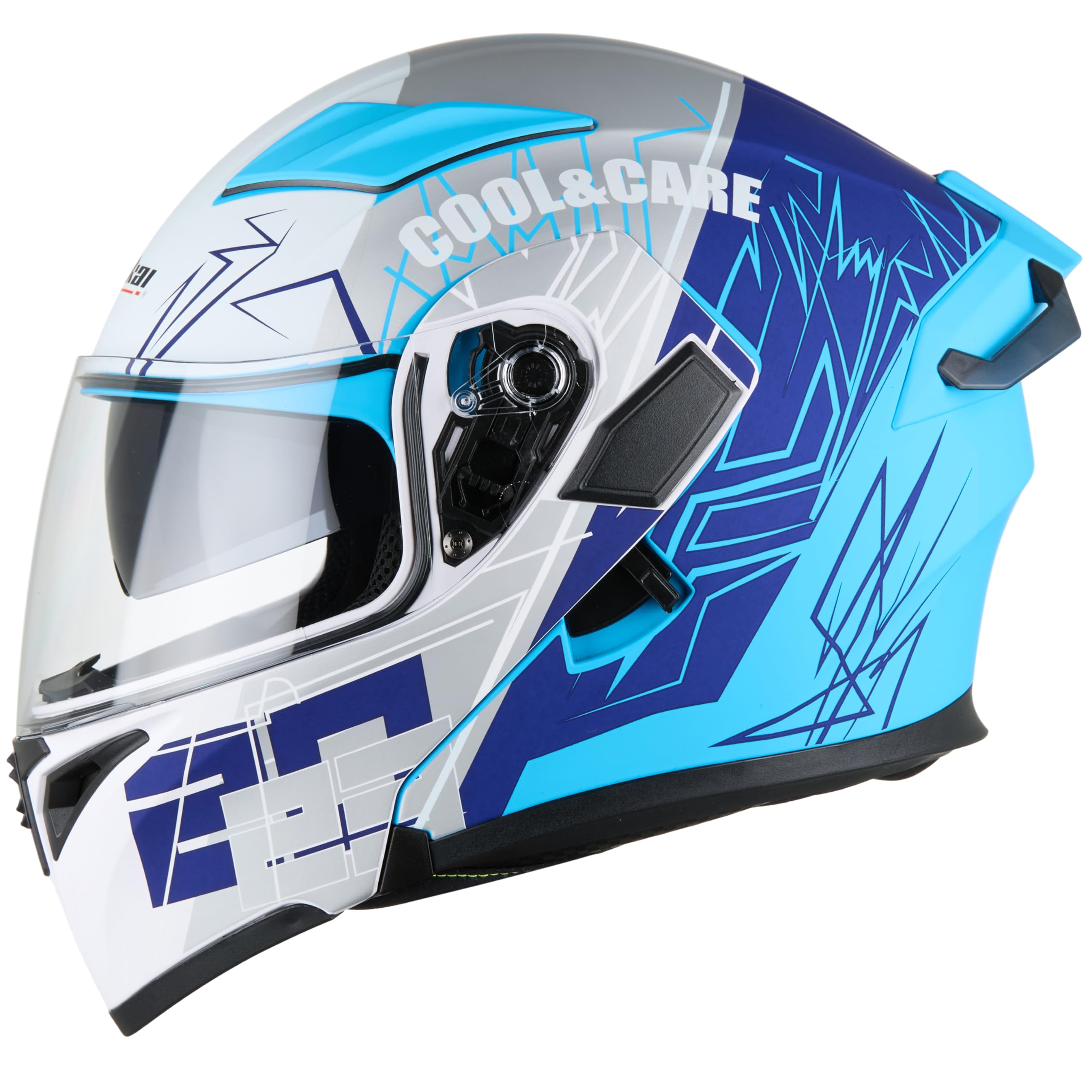 Amazon.com: Full Face Motorcycle Helmet Dual Visor Sun Shield Flip