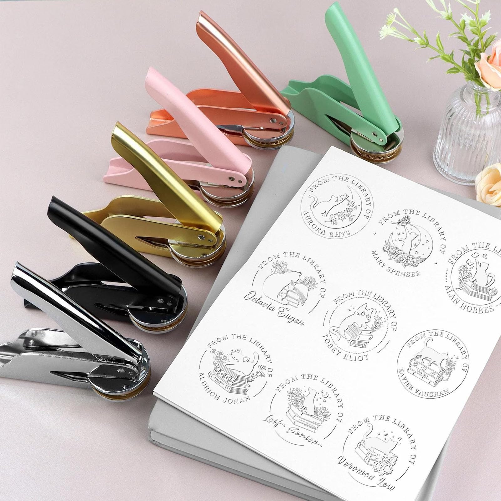 Libro Embosser Personalizzato dalla Biblioteca del Libro Timbro Embosser Biblioteca Personalizzata Libro Embosser Ex libris Embosser Timbro Libro Personale Goffratura Timbro Invito Embosser Libro