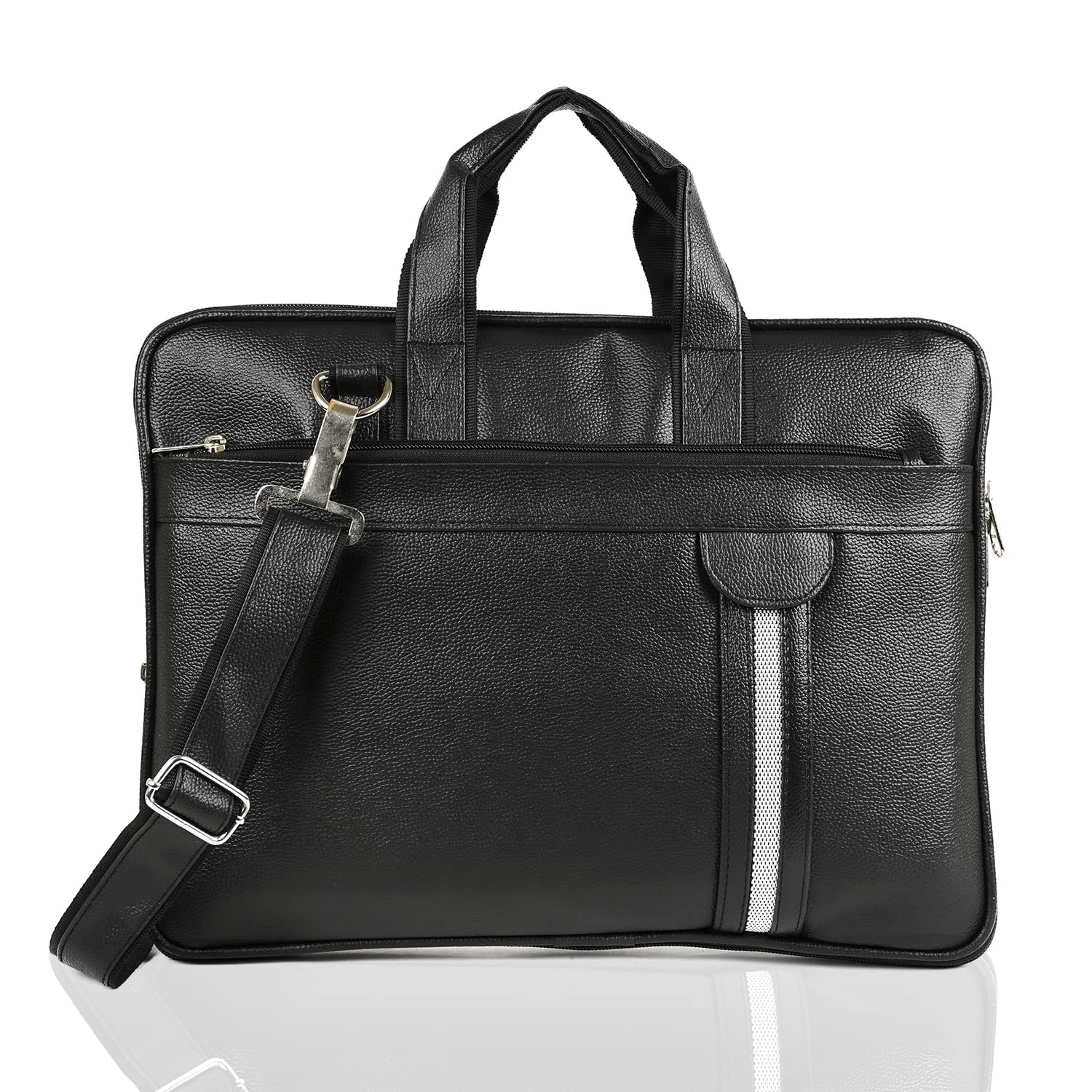 gold sky Men's Synthetic Leather Briefcase Best Laptop Messenger Bag Satchel for Men-picture-49