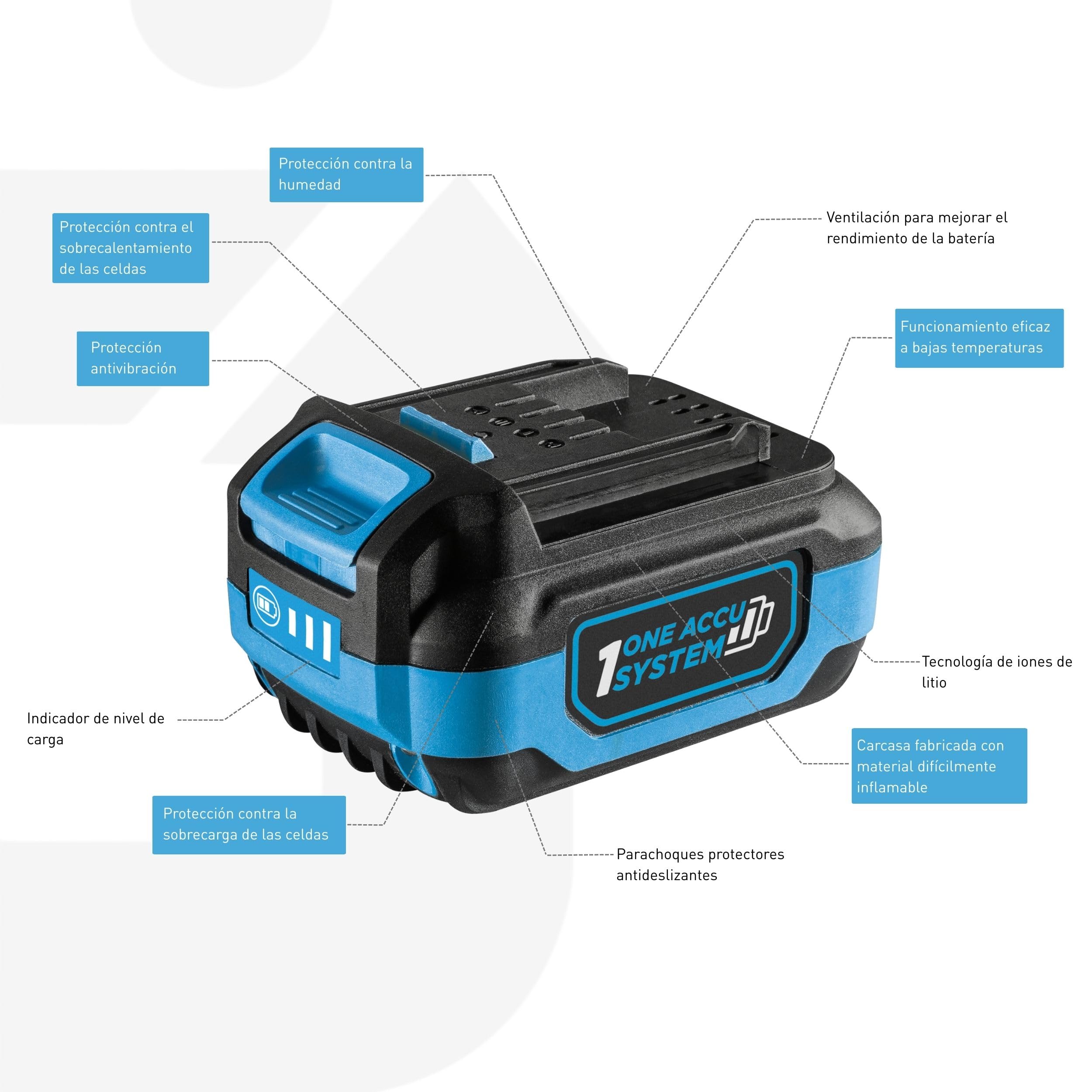 Högert Technik Engrasadora a Batería 18V OneAccuSystem, 680 Bar, 280 g/min, Pistola de engrase con LED, válvula de Purga de Aire, Correa para Hombro, para Taller, Set mit Akku 4Ah + Ladegerät 4A
