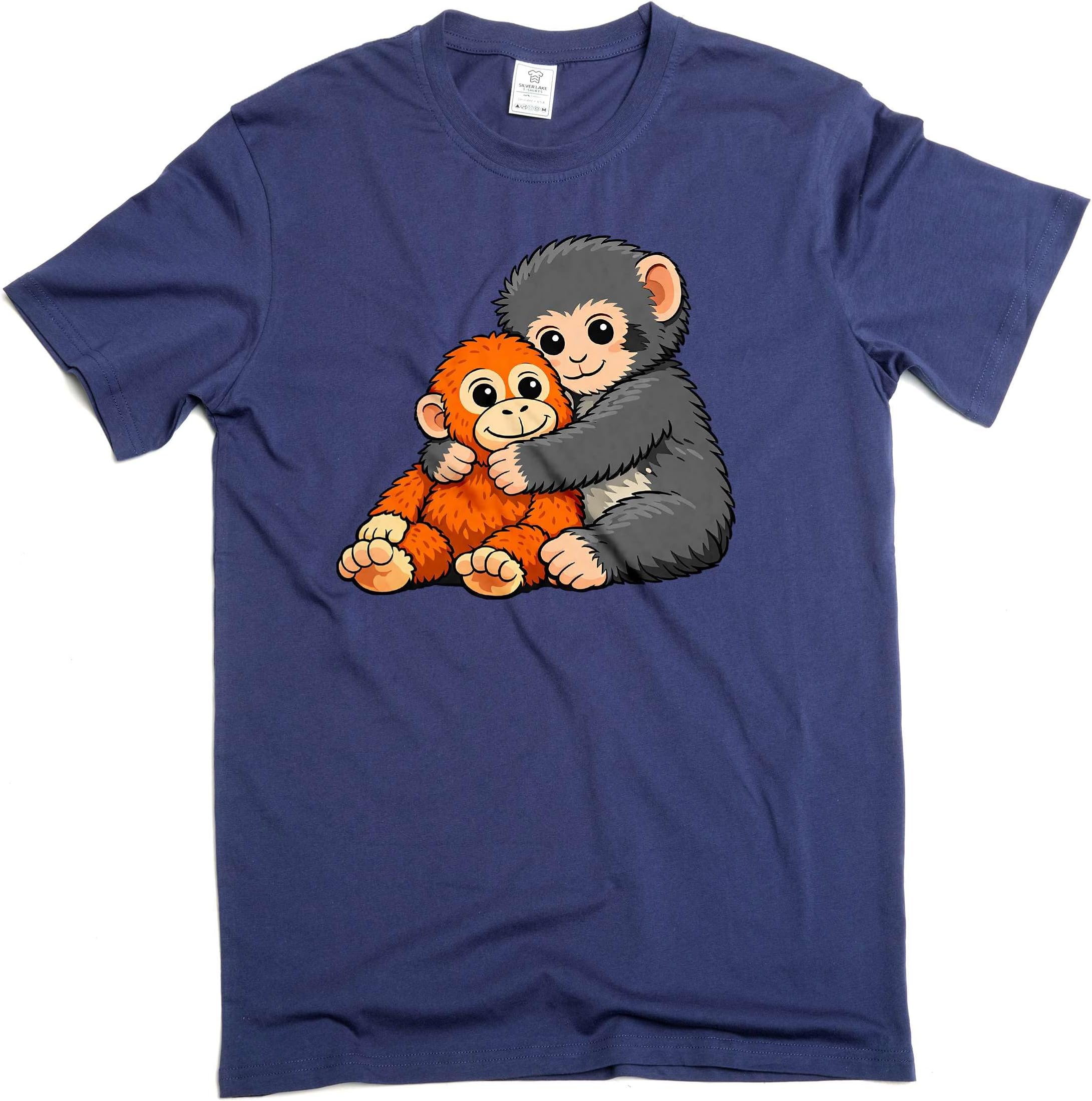 Cute Monkey Punch Viral t-Shirt Baby Monkey Japan Zoo tee Shirt