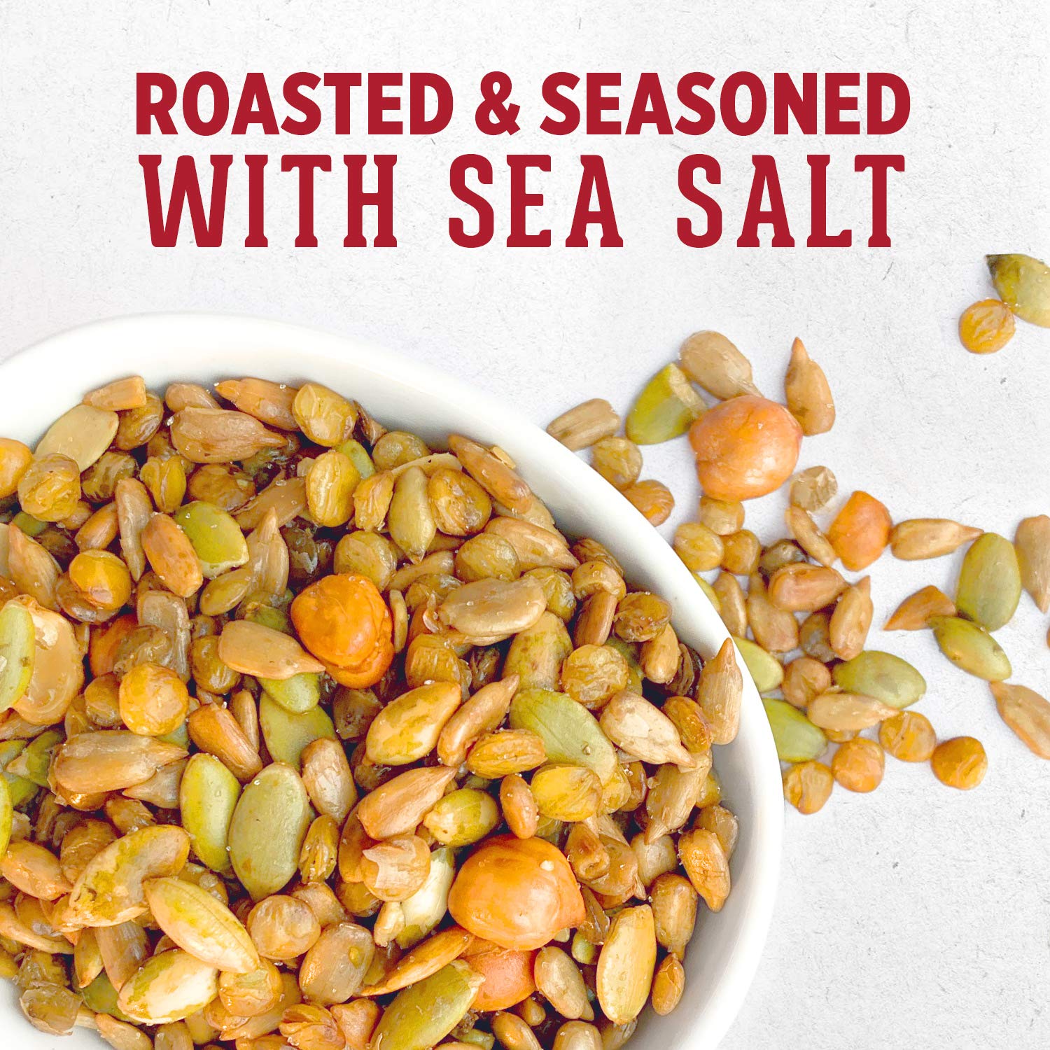 DAVID Seeds Sea Salt Energy-Packed Mix for Snacking, 5 Oz. (Pack Of 8)