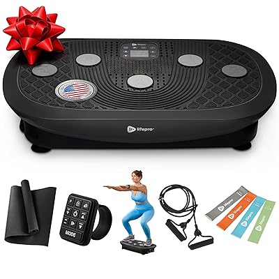 Lifepro Vibration Plate Machines – Full Body Workout, Recovery & Lymphatic Drainage with 4D Motion, Silent Operation, Joint Support, & Triple Motor Technology for Circulation, Fat Burn & Toning