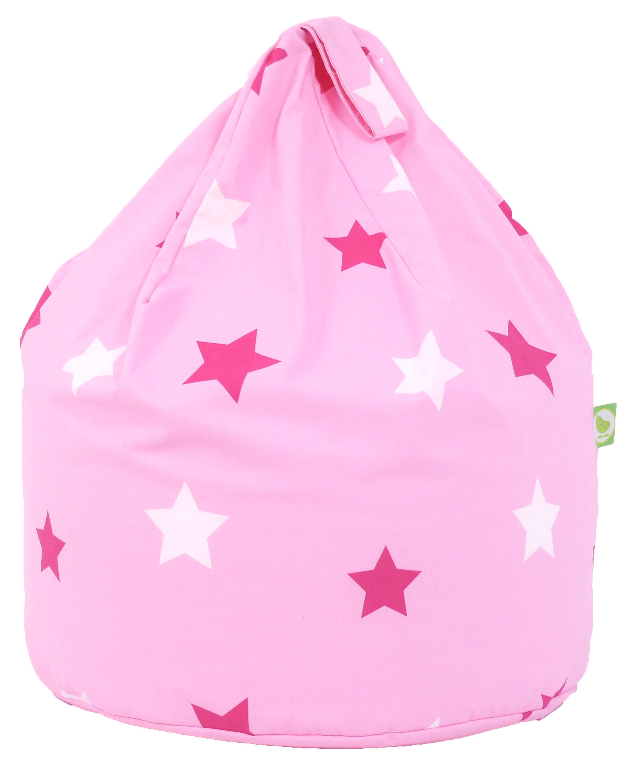 BeanLazy Cotton Pink Stars Bean Bag Child Size