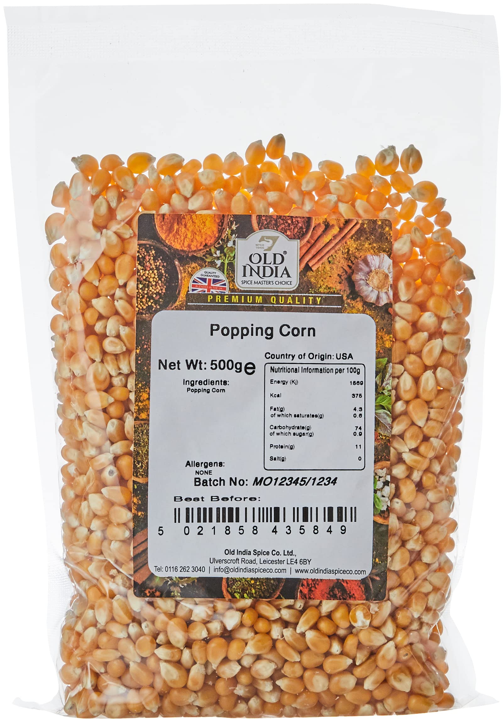 Old India Popping Corn 500g