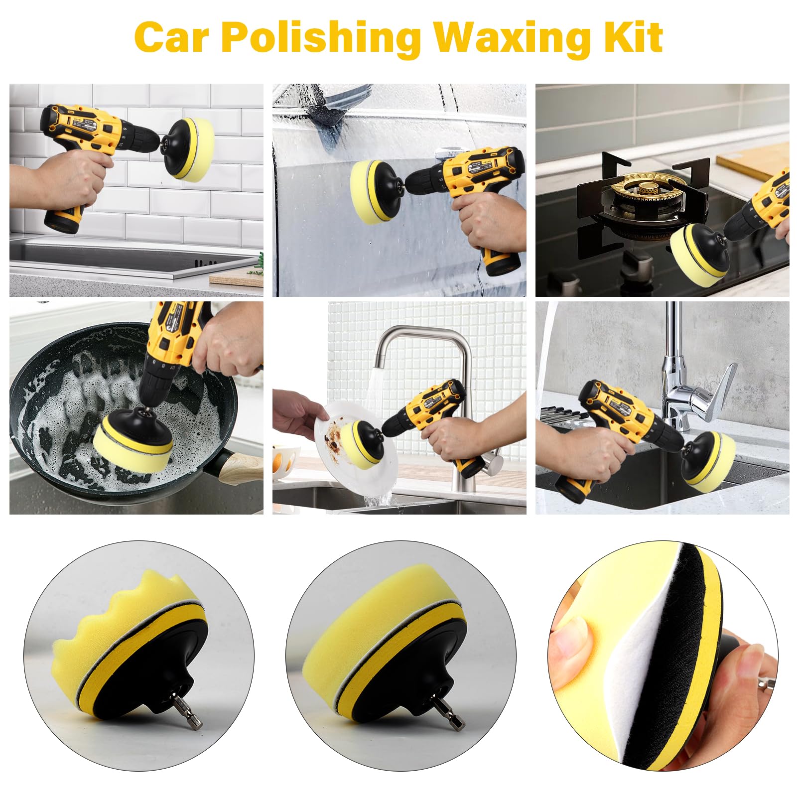 Kit Pulizia Auto 23 Pezzi Withosent - Spazzole, Panni Microfibra Per Interni Ed Esterni - Foto 7