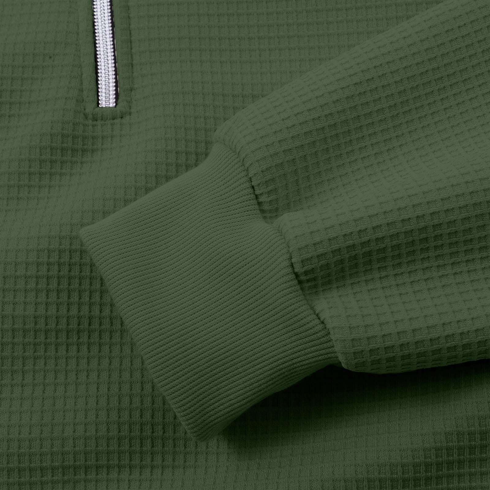 Sweats à fermeture éclair quart de tour doublés en polaire pour homme en