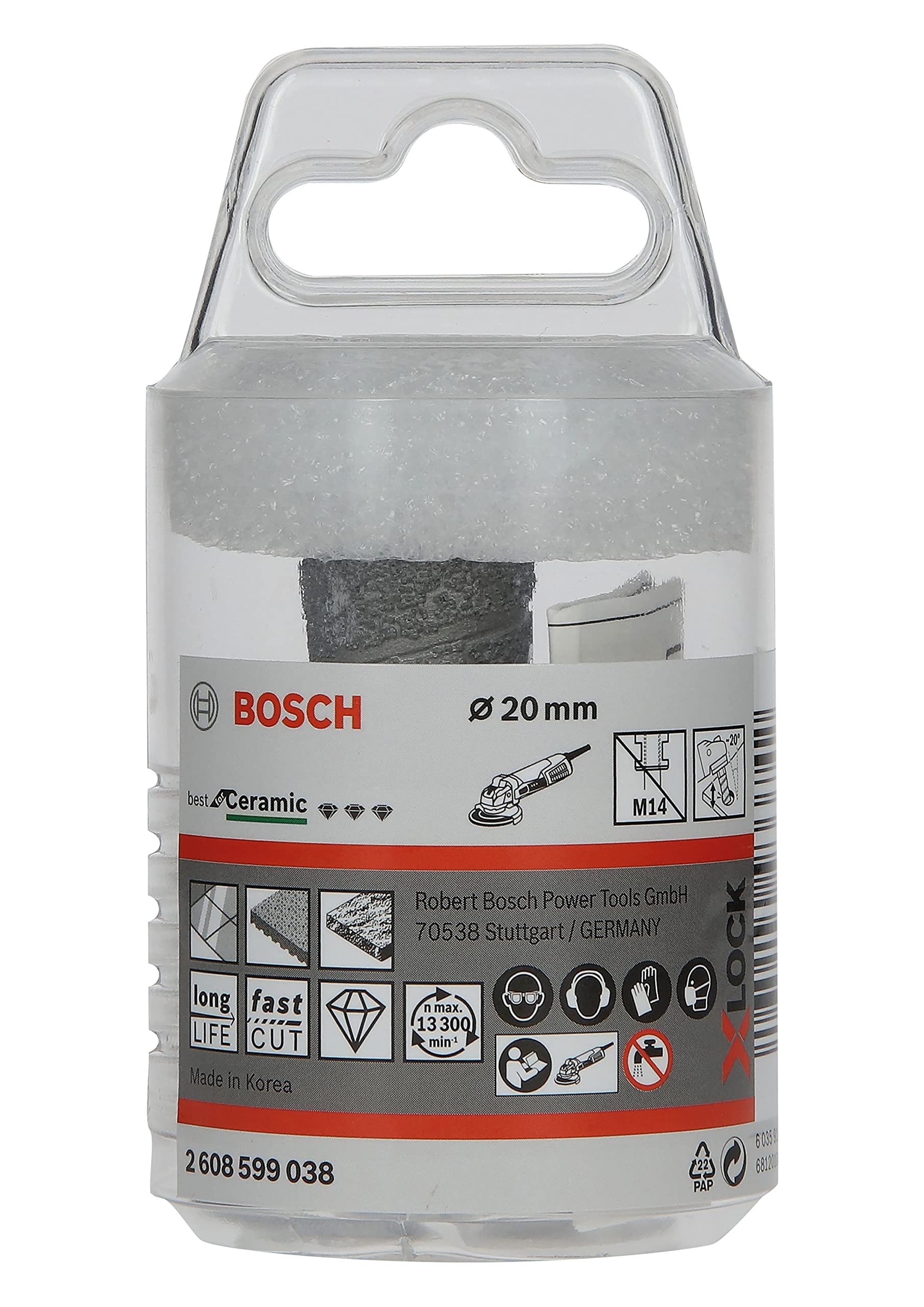 Bosch Professional Best - Broca de diamante en seco (para cerámica, X-LOCK, Dry Speed, Ø 20 mm, longitud de trabajo de 35 mm)