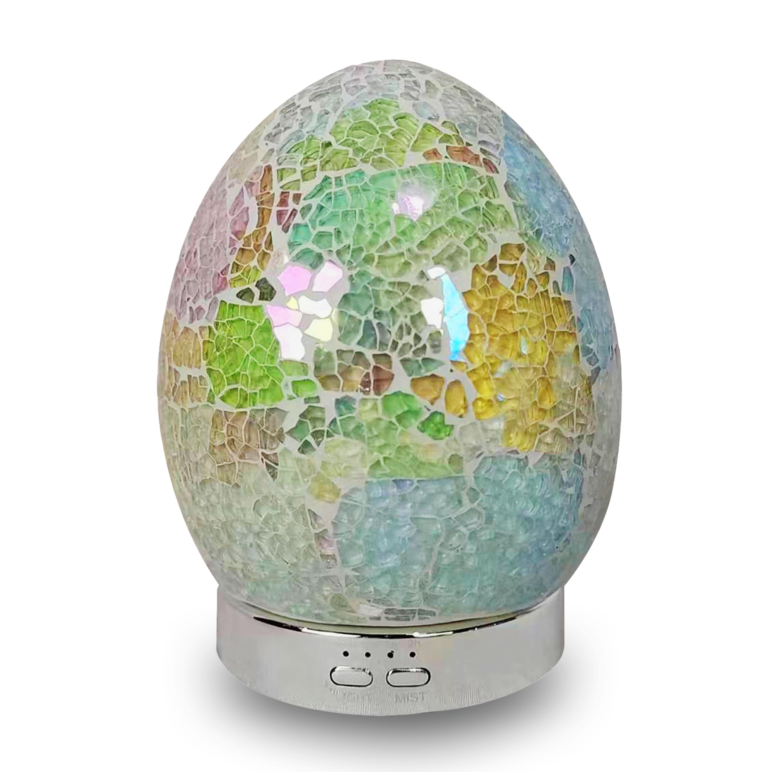 AROMA HAVENLuxe Oval S3 Aroma Diffuser | 120ml Ceramic Ultrasonic Essential Oil Diffuser 7 LED Light Colours | Aromatherapy, Relaxation | Waterless Auto Shut-Off | Home Air Fragrance (Pearl Frost)