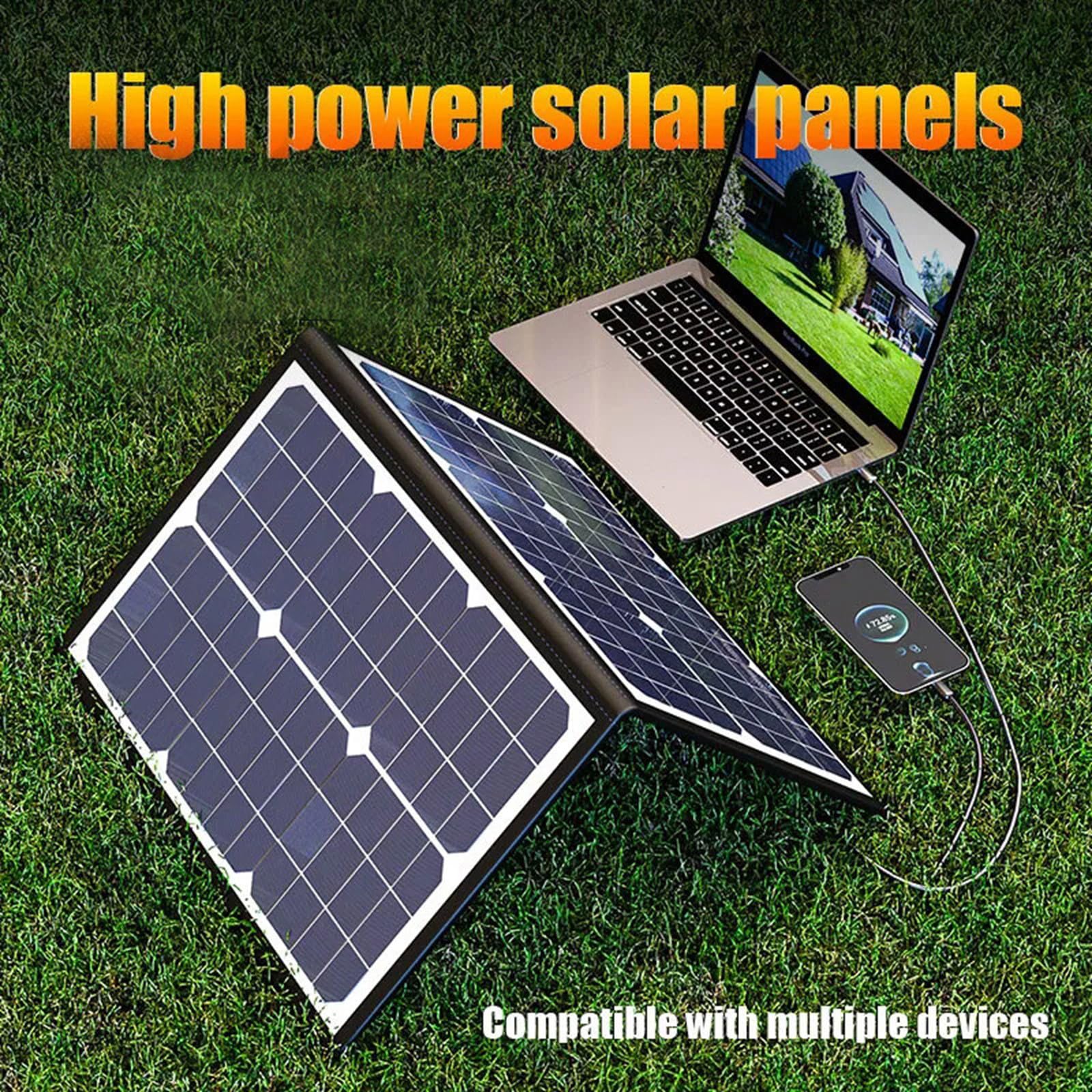 Panel solar plegable de 40 W, fuente de alimentación para exteriores, placa de carga solar para camping, emergencias de carga