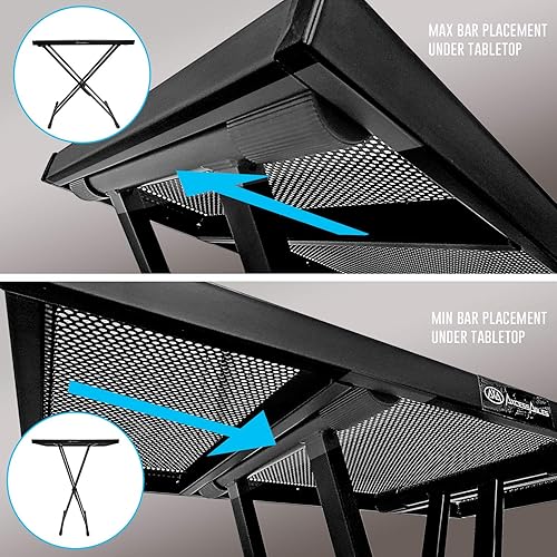 Miniatura 7 de AxcessAbles - Soporte de mesa portátil para DJ con soporte de teclado doble X y bandeja de mesa de medios ventilados, funciona como un escritorio