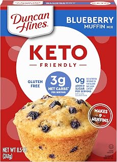 Keto Friendly Blueberry Muffin Mix, Zero Added Sugar, Gluten Free, 8.5 oz.