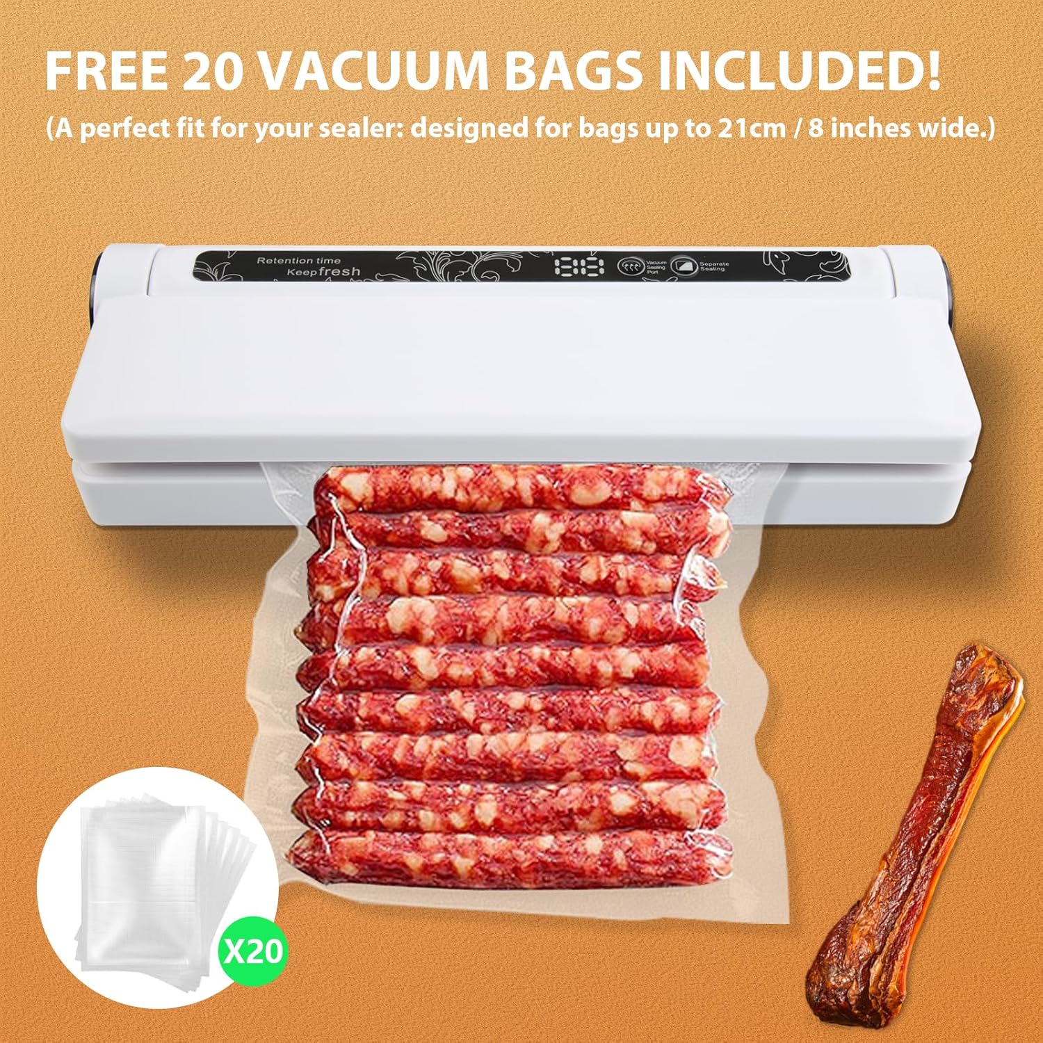 Food Vacuum Sealer Machine Heat Seal Hand Held Portable Plastic Compact Bag Vacuum Sealer Handheld For Food Storage