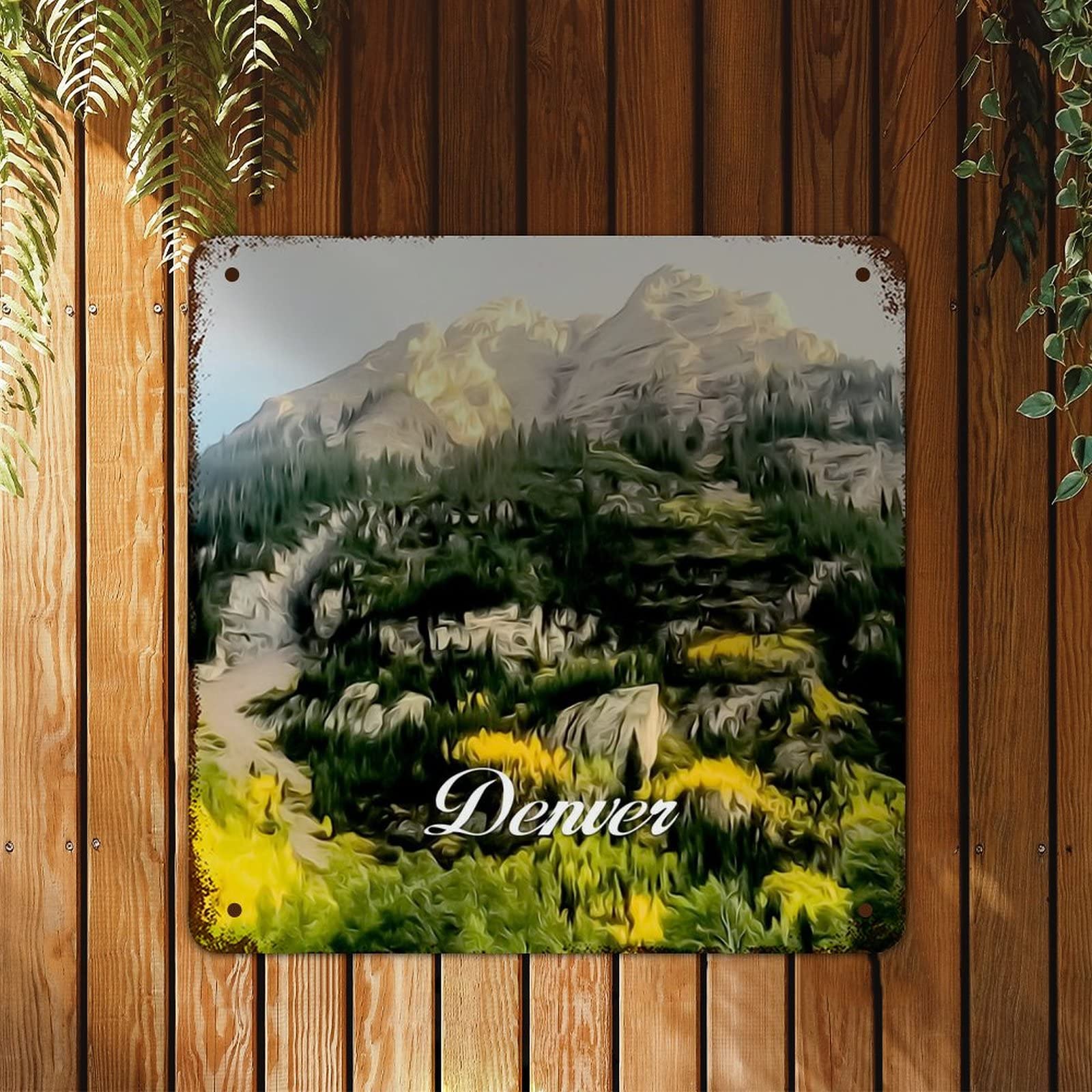 Signes de voyage Colorado en métal durable pour une décoration murale haut de gamme