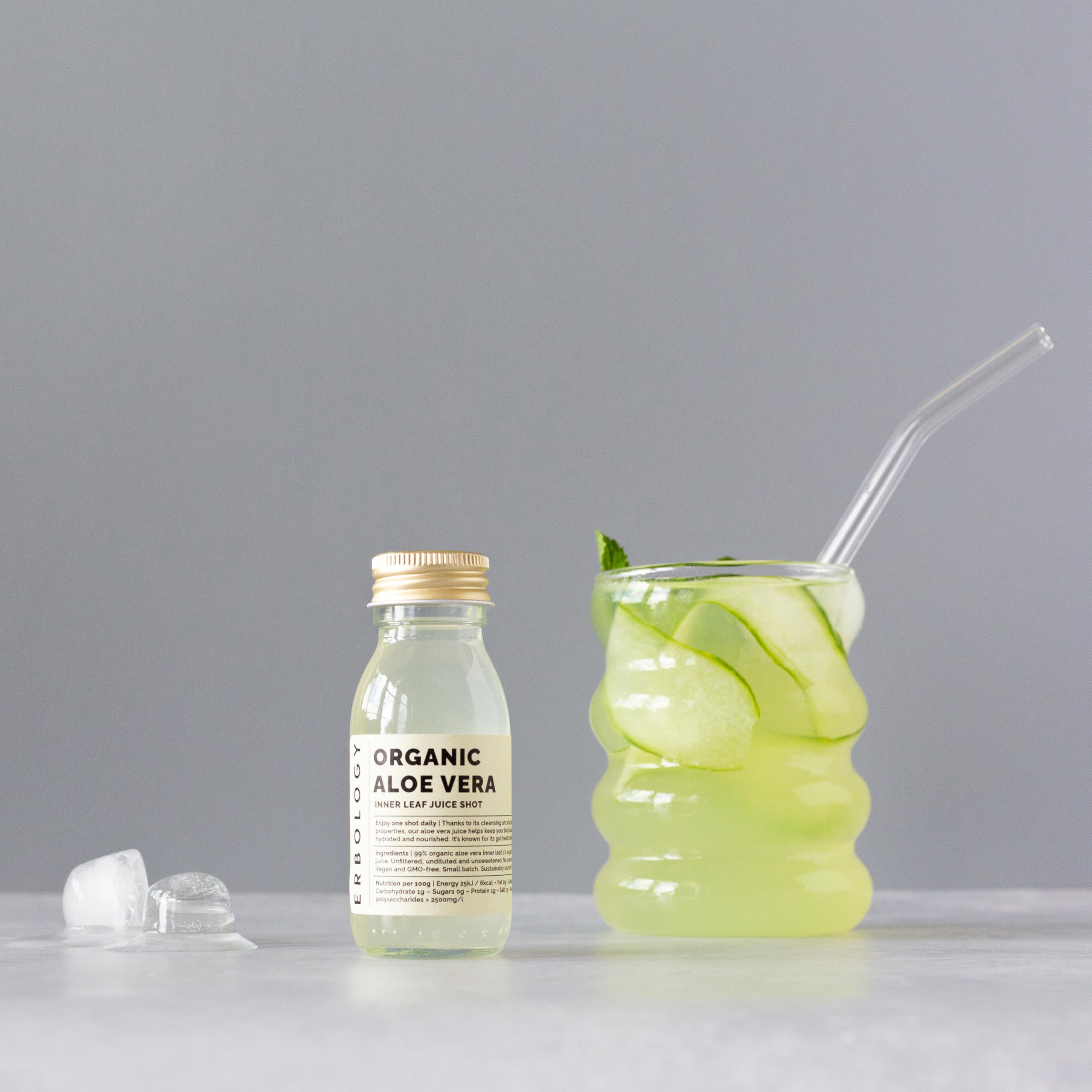 100% Bio-Aloe-Vera-Saft 12 Tägliche Shots (je 60 ml)