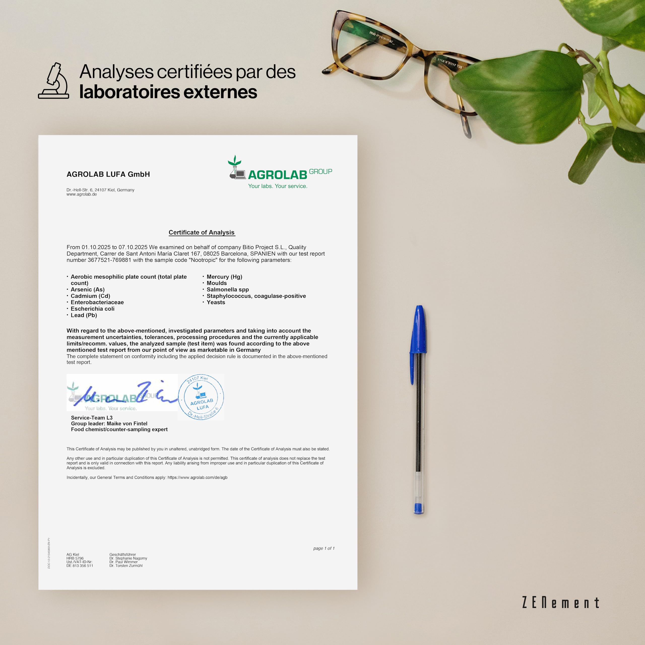 Nootropique - Formule pour augmenter l'énergie, concentration, fonctions cérébrales, l'agilité mentale et mémoire - Ginkgo Biloba, Bacopa, L-Théanine, Tyrosine et Vitamines B6 & B12-120 Gélules