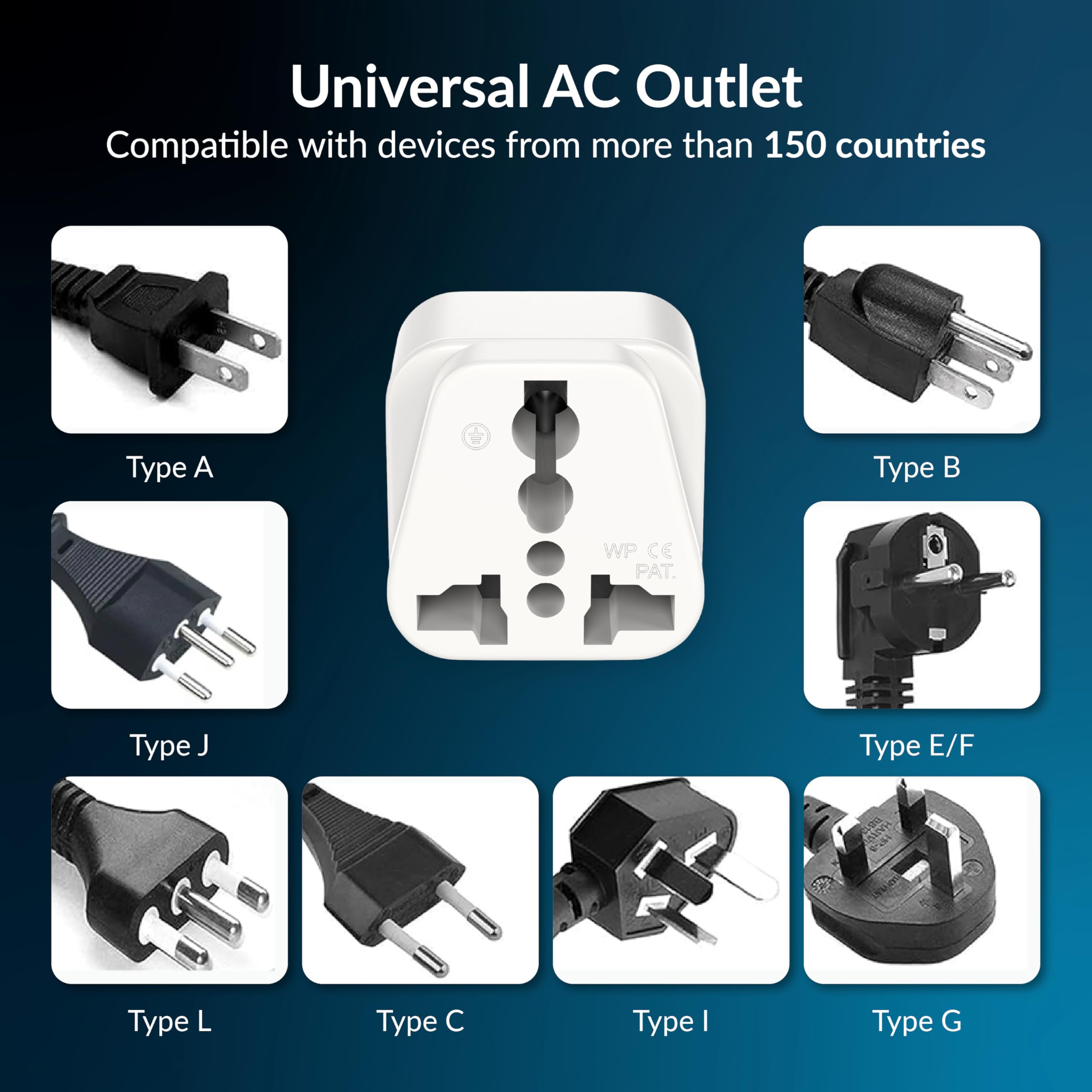 Destinio India to USA Converter Plug for Travel – Universal Type B Adapter for Canada Japan & More | Indian Pin Compatible Charger Connector for Laptop Mobile | CE Certified RoHS Compliant (Pack of 2) — Amazon image 6