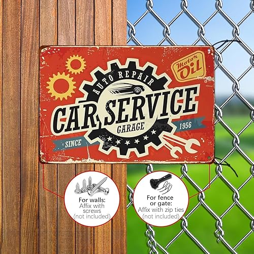 Miniatura 4 de CXHDSY Auto Repair Posters Funny Retro Metal Sign Wall Decor 8x12 Inches Wall Art For Home Bedroom Game Room Doors Internet Bar Games City Shops Man