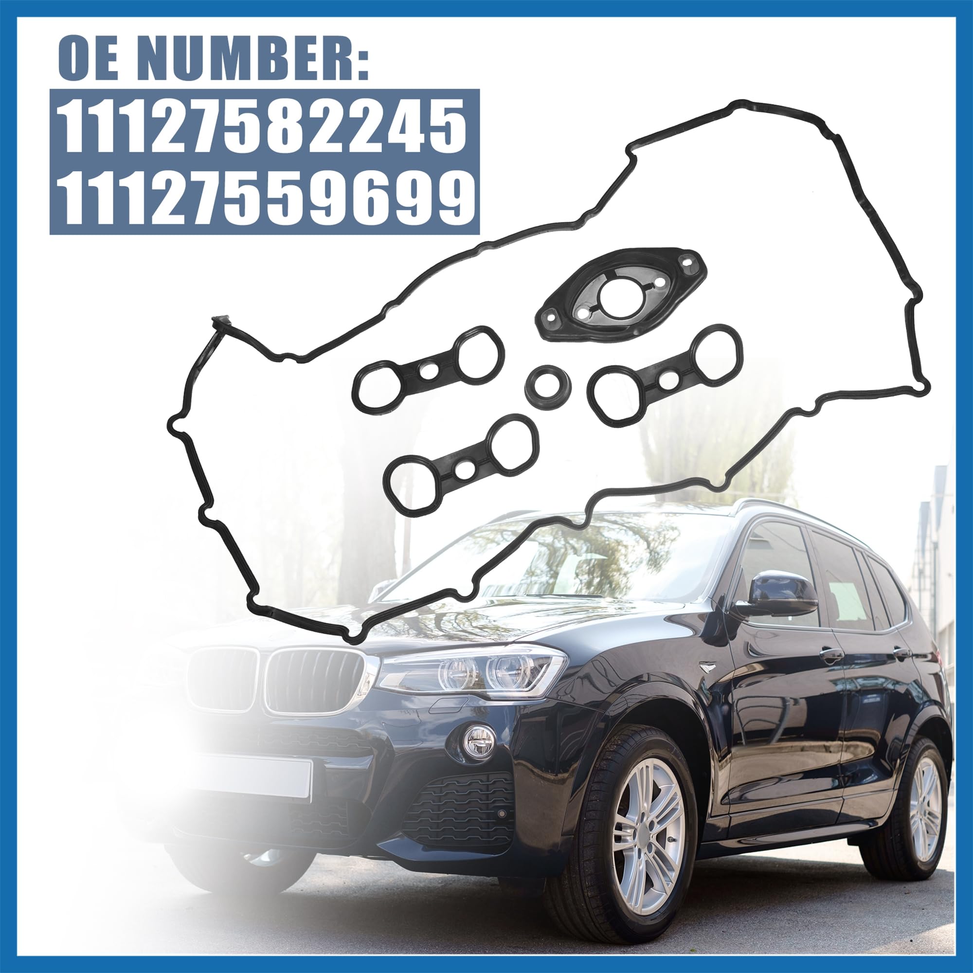 A ABSOPRO 1 Juego 11127582245 11127559699 Coche Motor Válvula Cubierta Junta Reemplazo de artículo