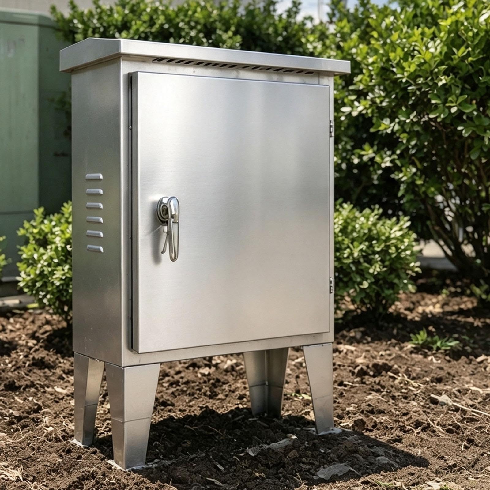 caja electrica exterior Cofre De Conexiones De Acero Inoxidable 304, Caja De Recinto Exterior Resistente A La Intemperie Con Placa De Montaje, Caja De Control(W X H X D 60 x 40 x 25 cm)