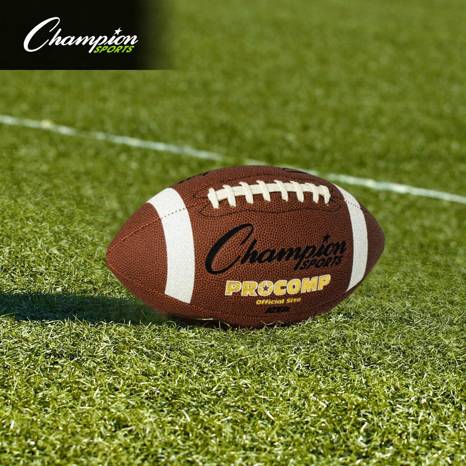 Champion Sports Official Size Composite Football, Brown (CF100)