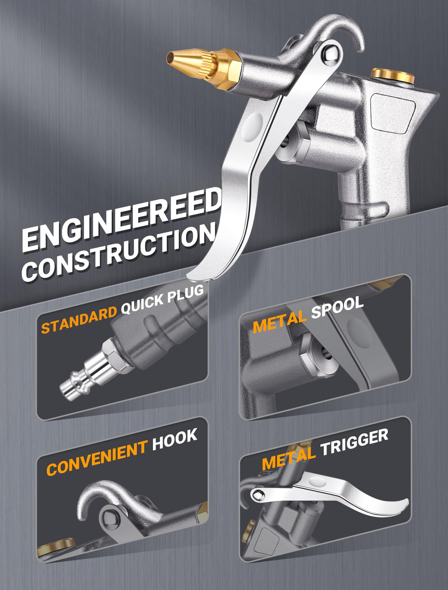 Air Blow Gun for Compressor - Adjustable Nozzle -3
