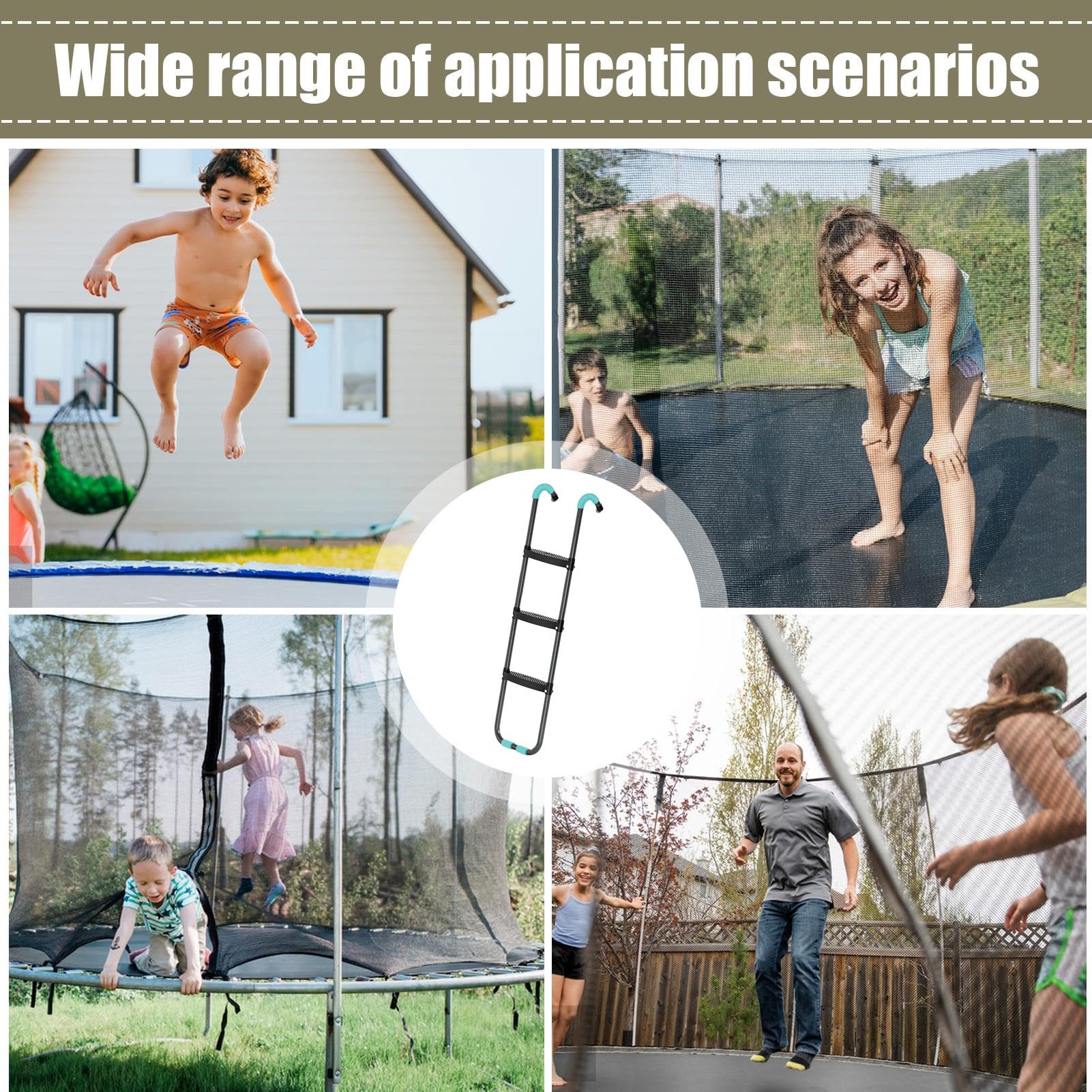 Trampolino Elastico HOMCOM Per Bambini Ø140cm - Con Rete Sicurezza E Senza Molle - Foto 4