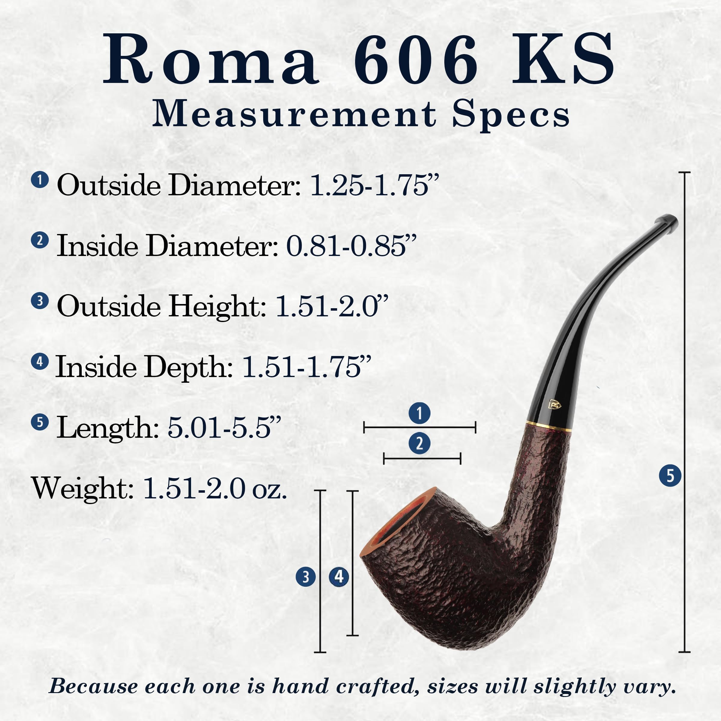 Amazon.com: Savinelli Pipes Roma Collection - Rome Inspired Briar