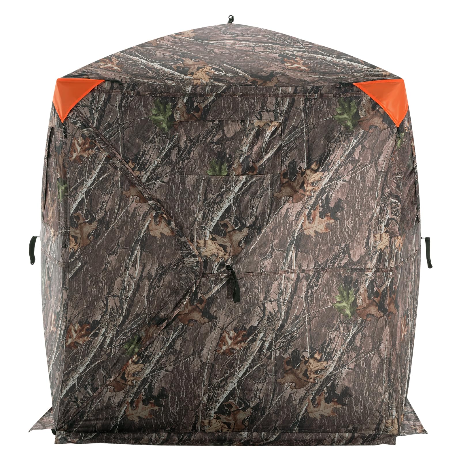 VEVOR Tienda de Caza Portátil Visión de 270° Puesto de Caza Plegable para 1 o 2 Personas con Bolsa de Transporte Tienda de Camuflaje Resistente con 3 Ventanas Horizontales, 1410 x 1410 x 1700 mm